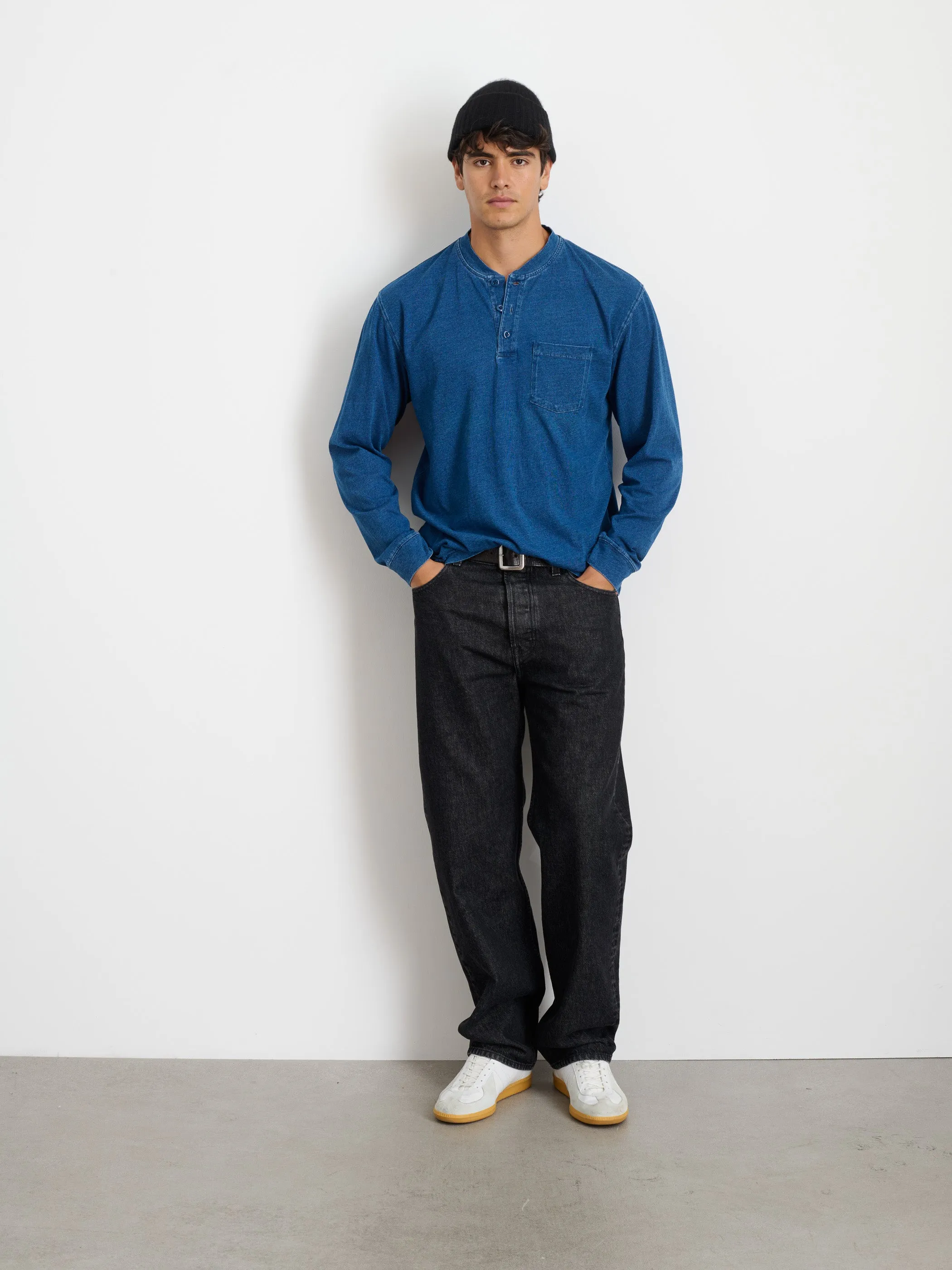 Alan Henley In Indigo Slub Cotton