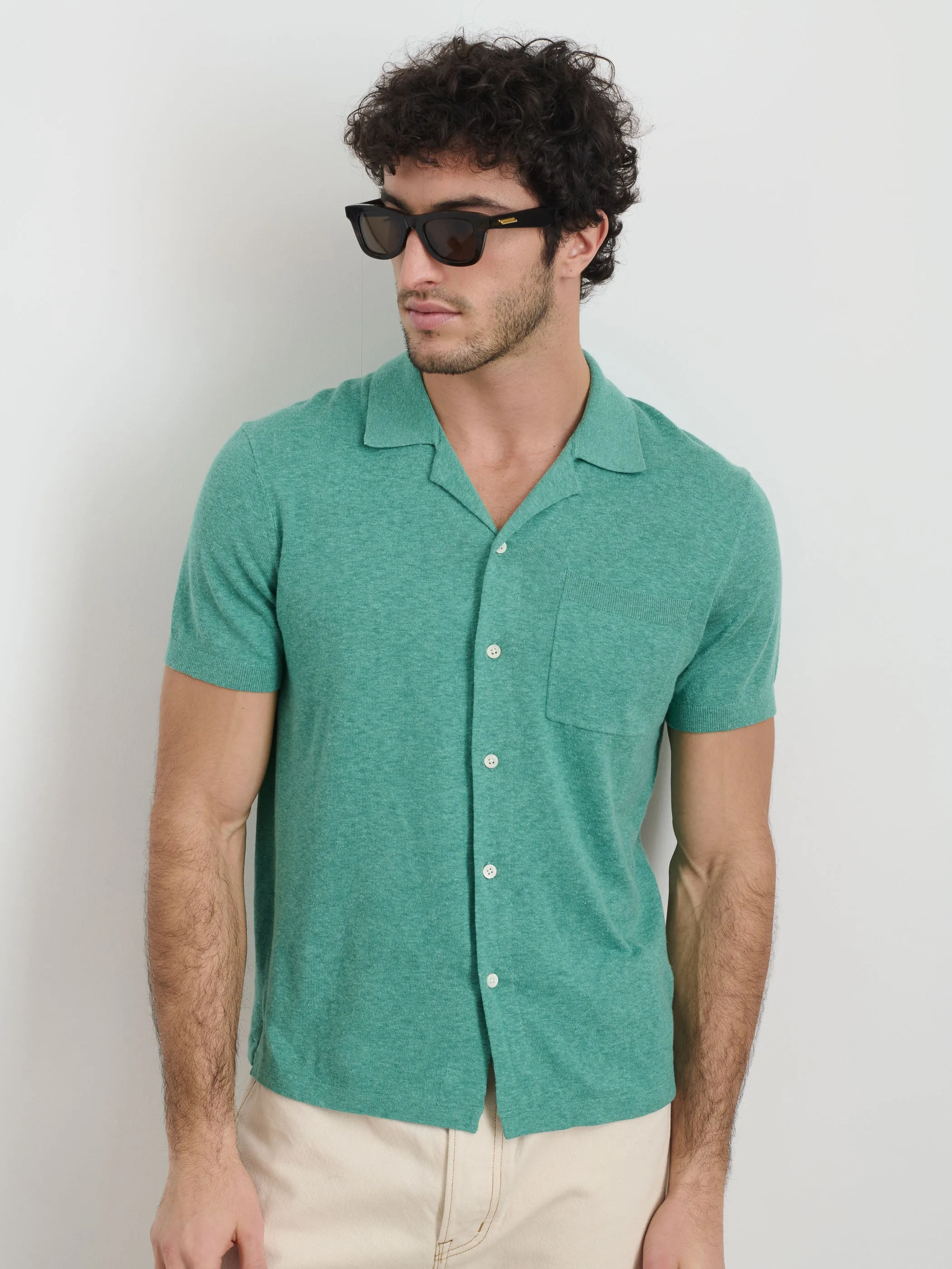 Aldrich Knit Shirt in Hemp Cotton