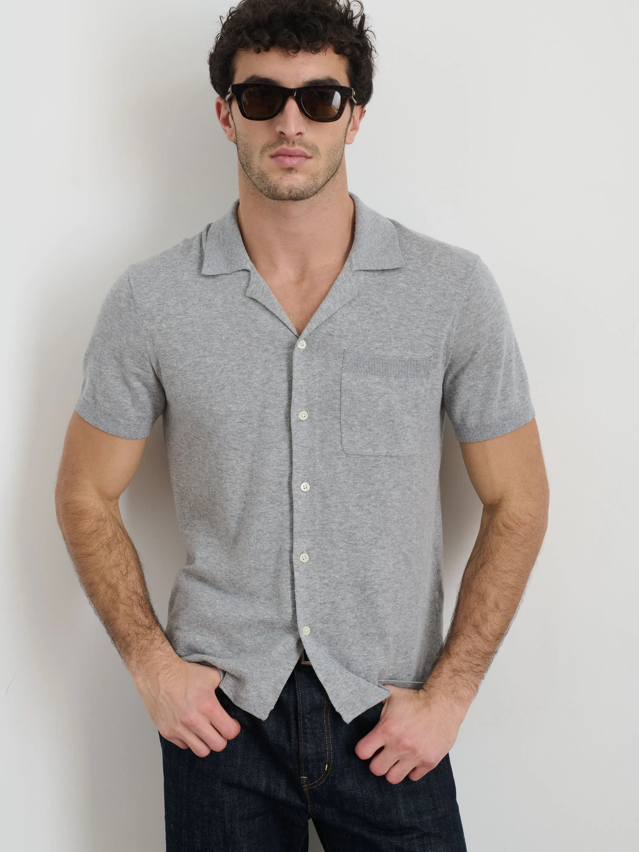 Aldrich Knit Shirt in Hemp Cotton