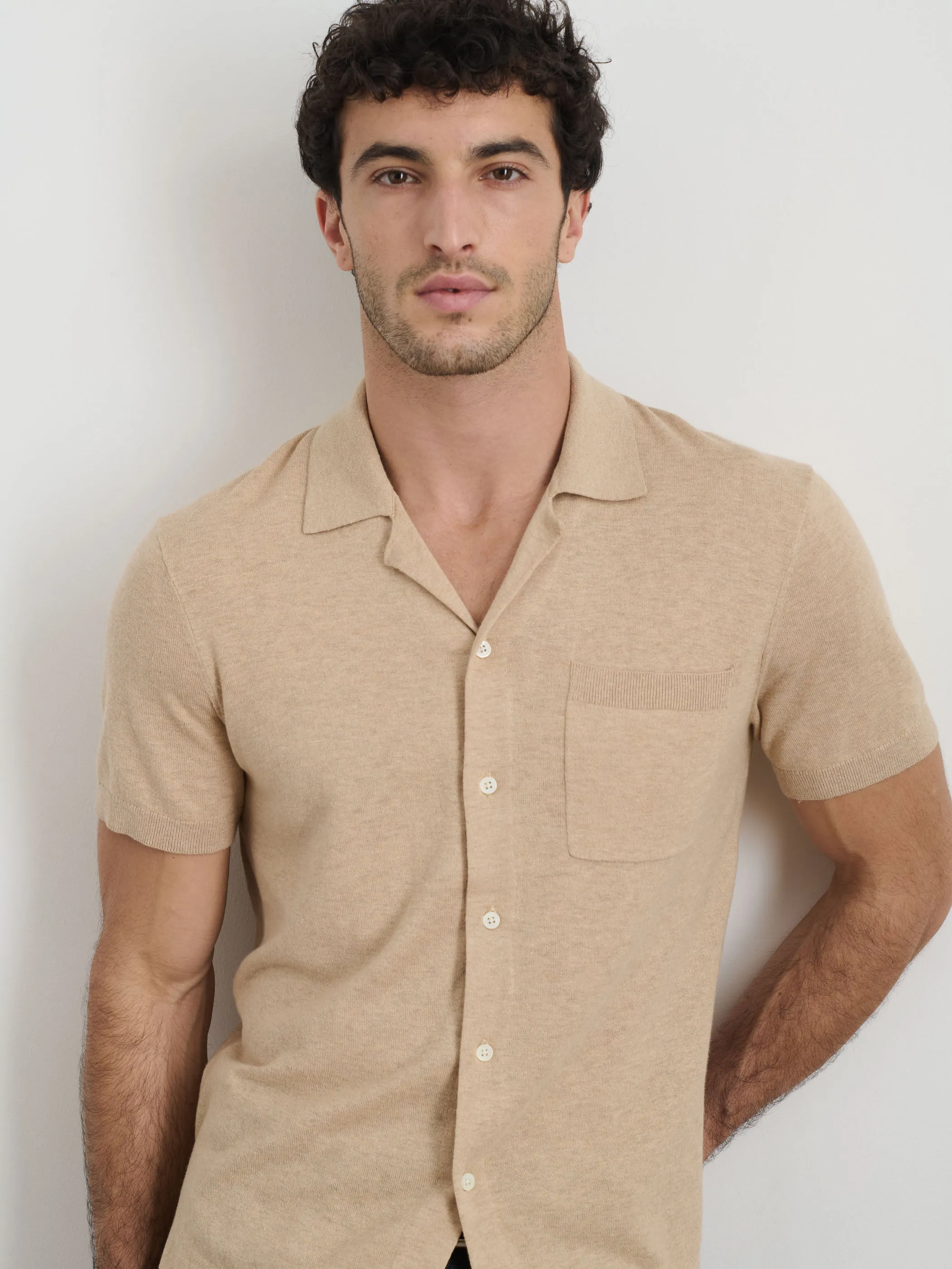 Aldrich Knit Shirt in Hemp Cotton