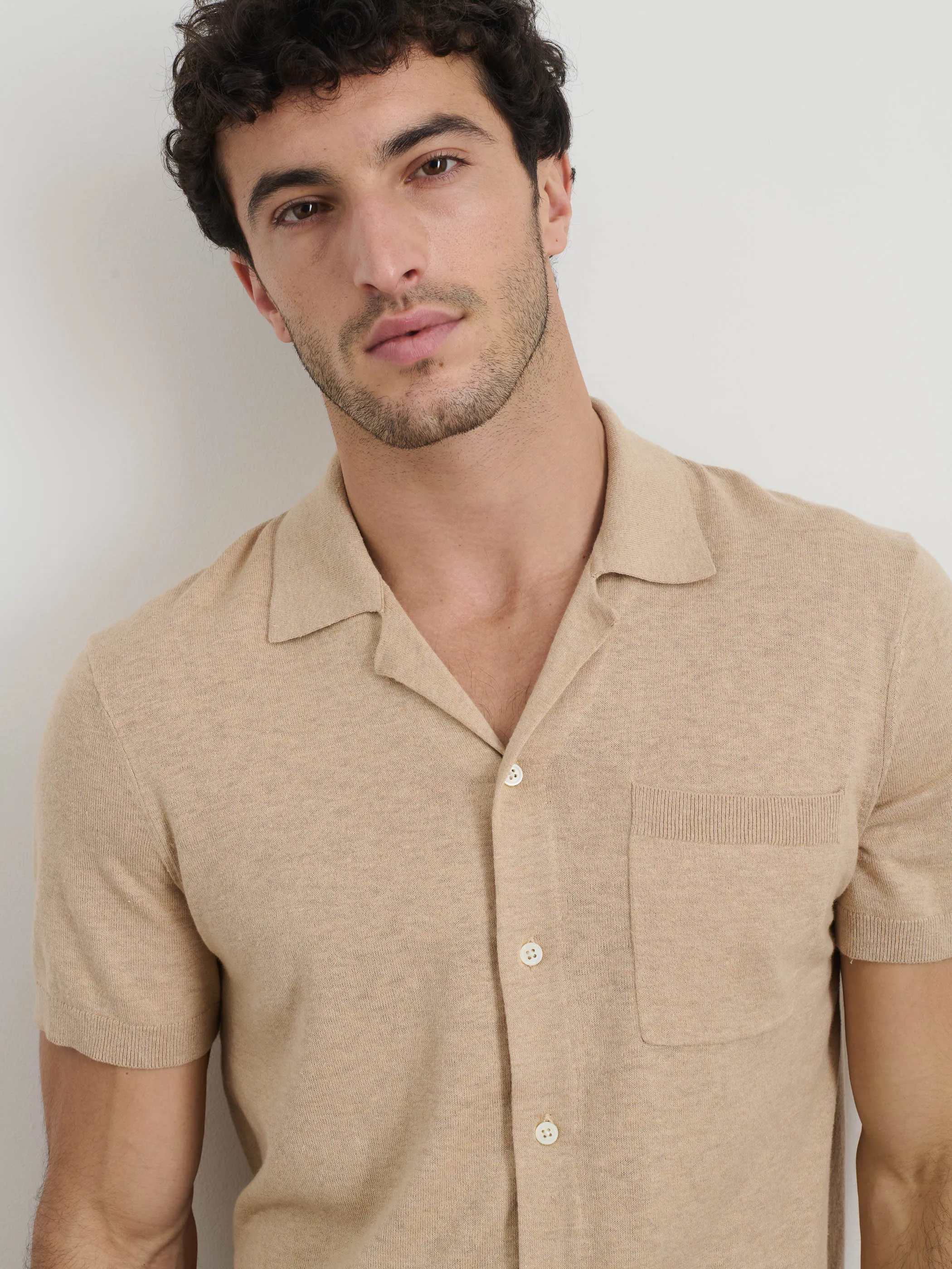 Aldrich Knit Shirt in Hemp Cotton