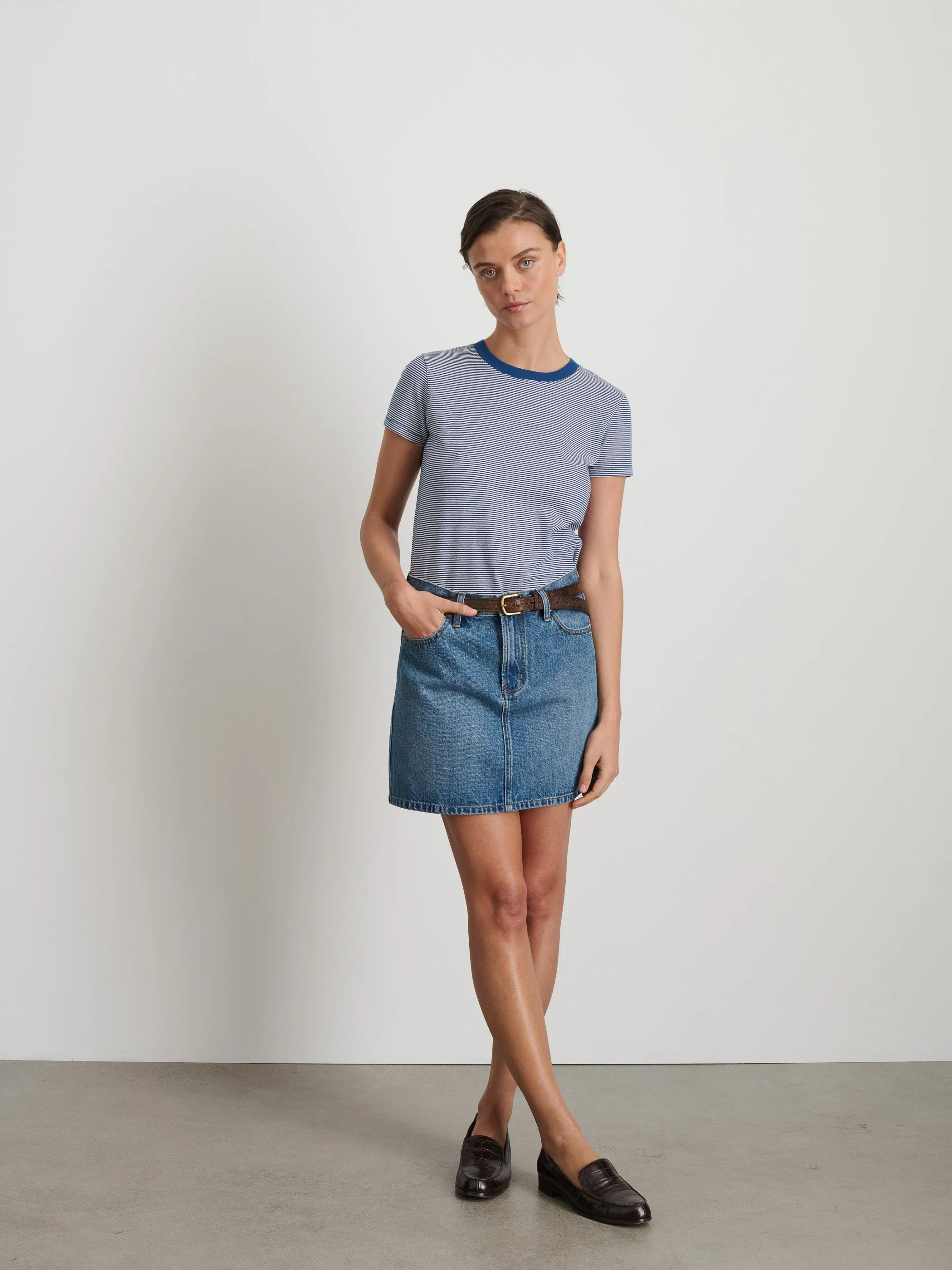Andie Mini Skirt in Denim