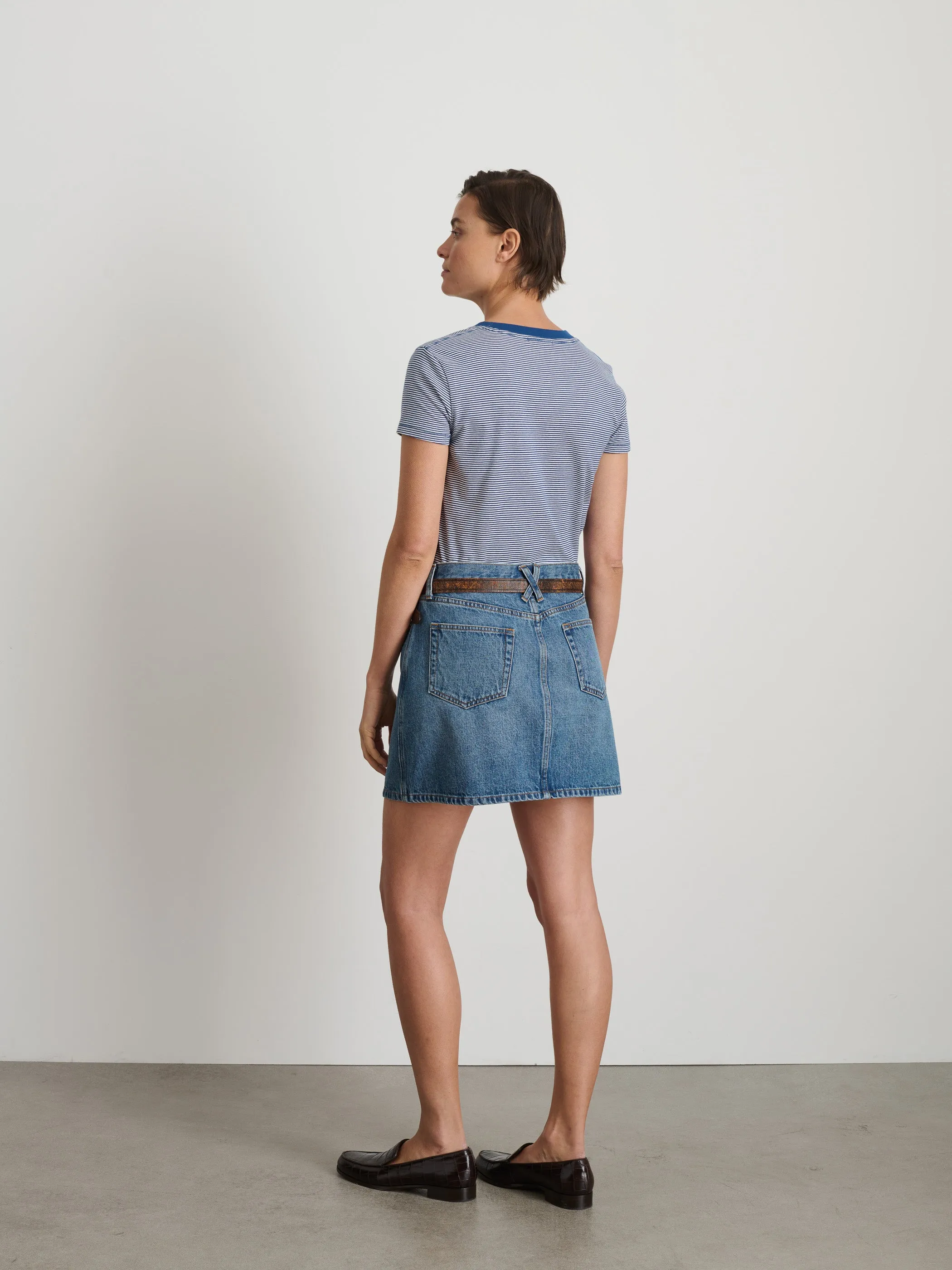 Andie Mini Skirt in Denim