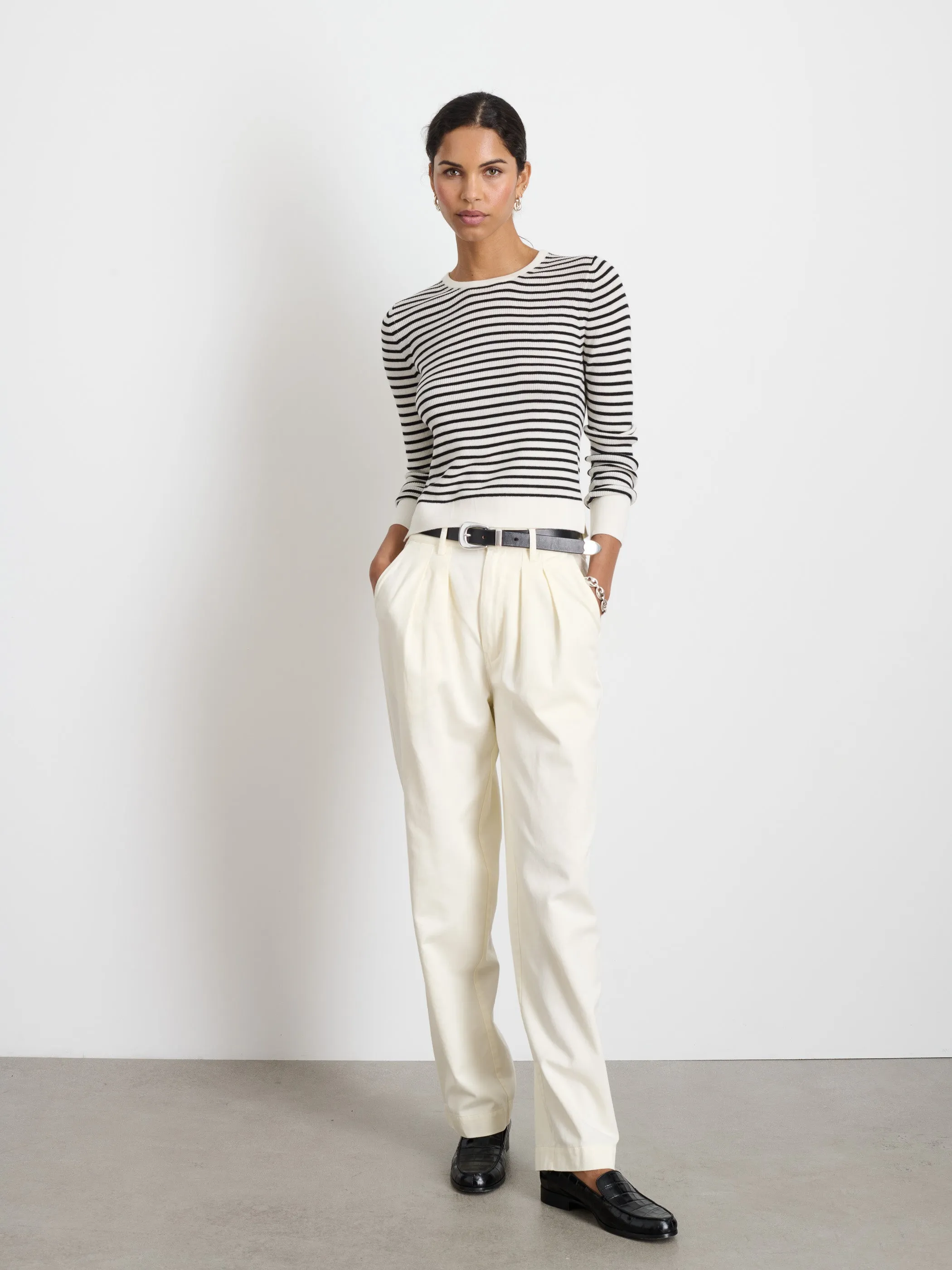 Ava Striped Sweater Tee