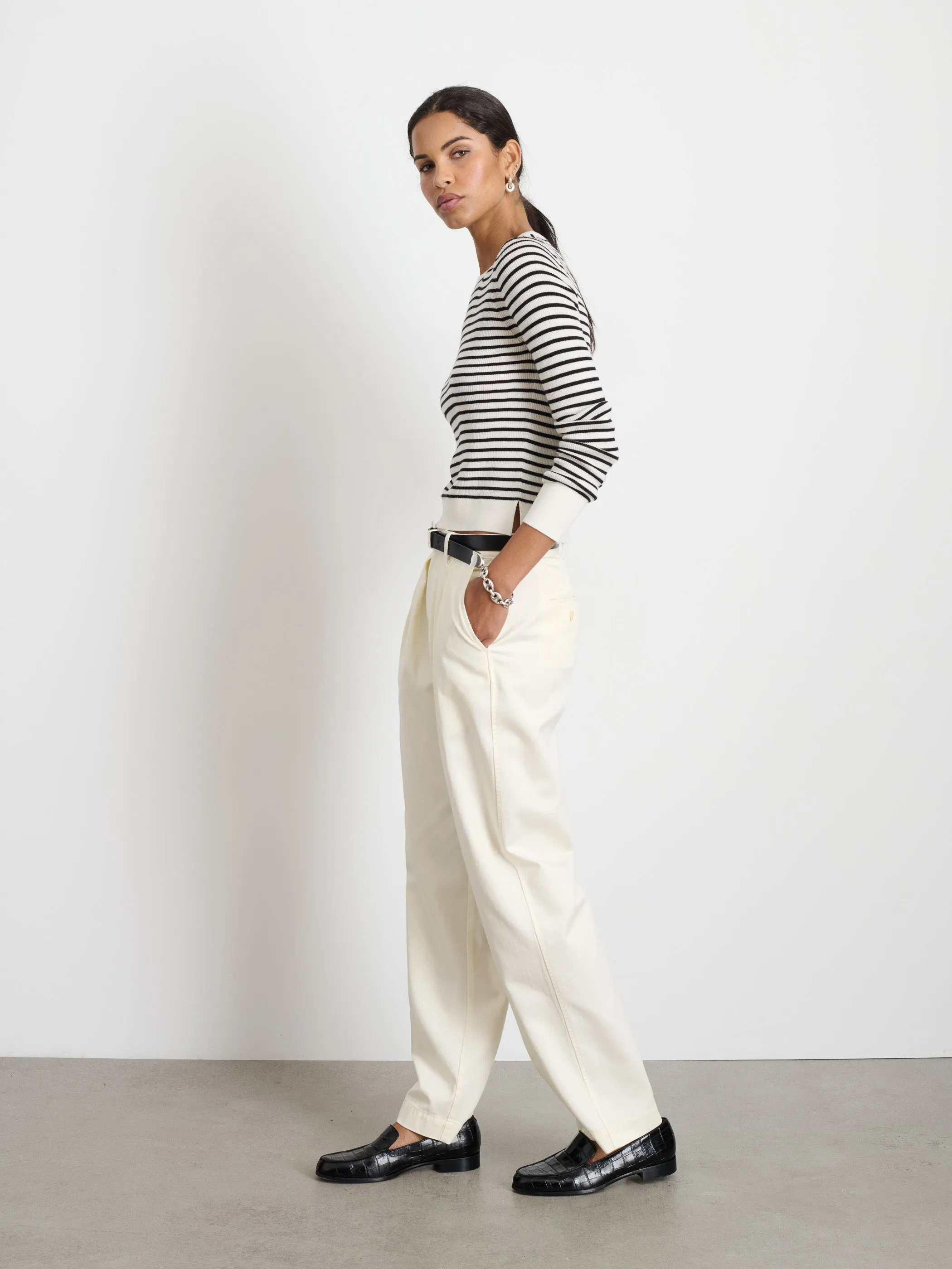 Ava Striped Sweater Tee