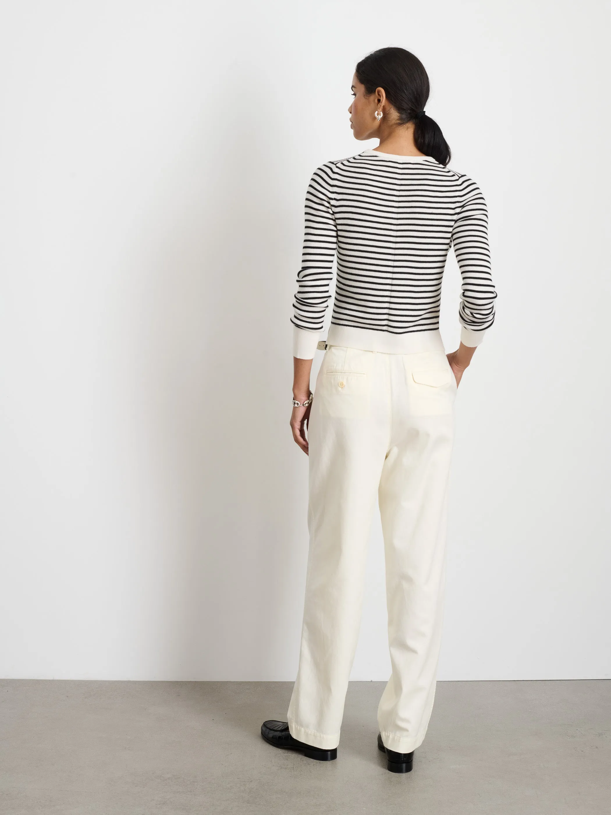 Ava Striped Sweater Tee