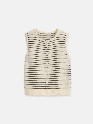 Bridget Striped Vest In Cotton