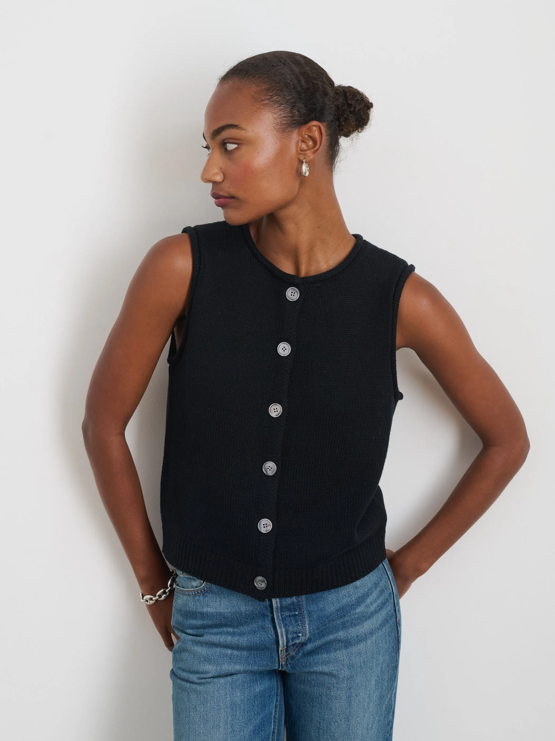Bridget Vest in Cotton