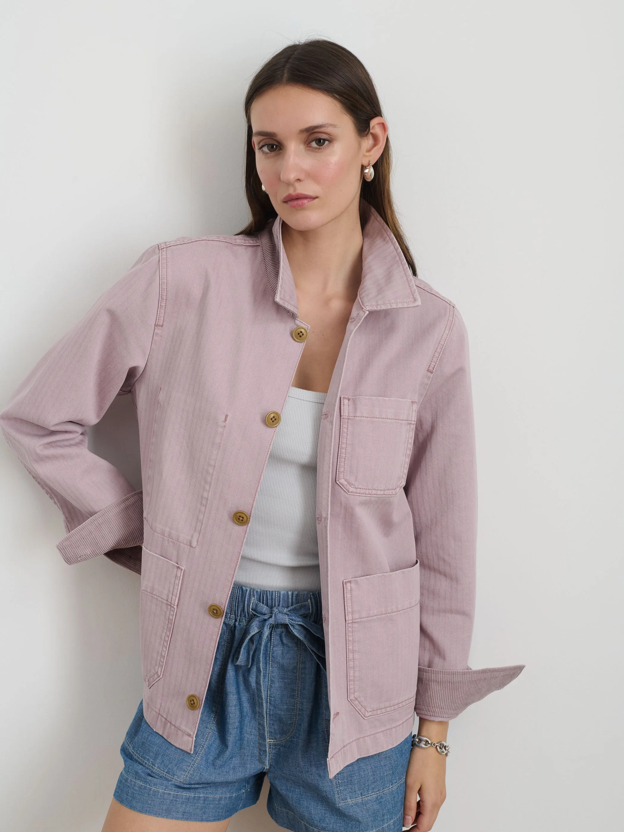 Britt Work Jacket in Herringbone