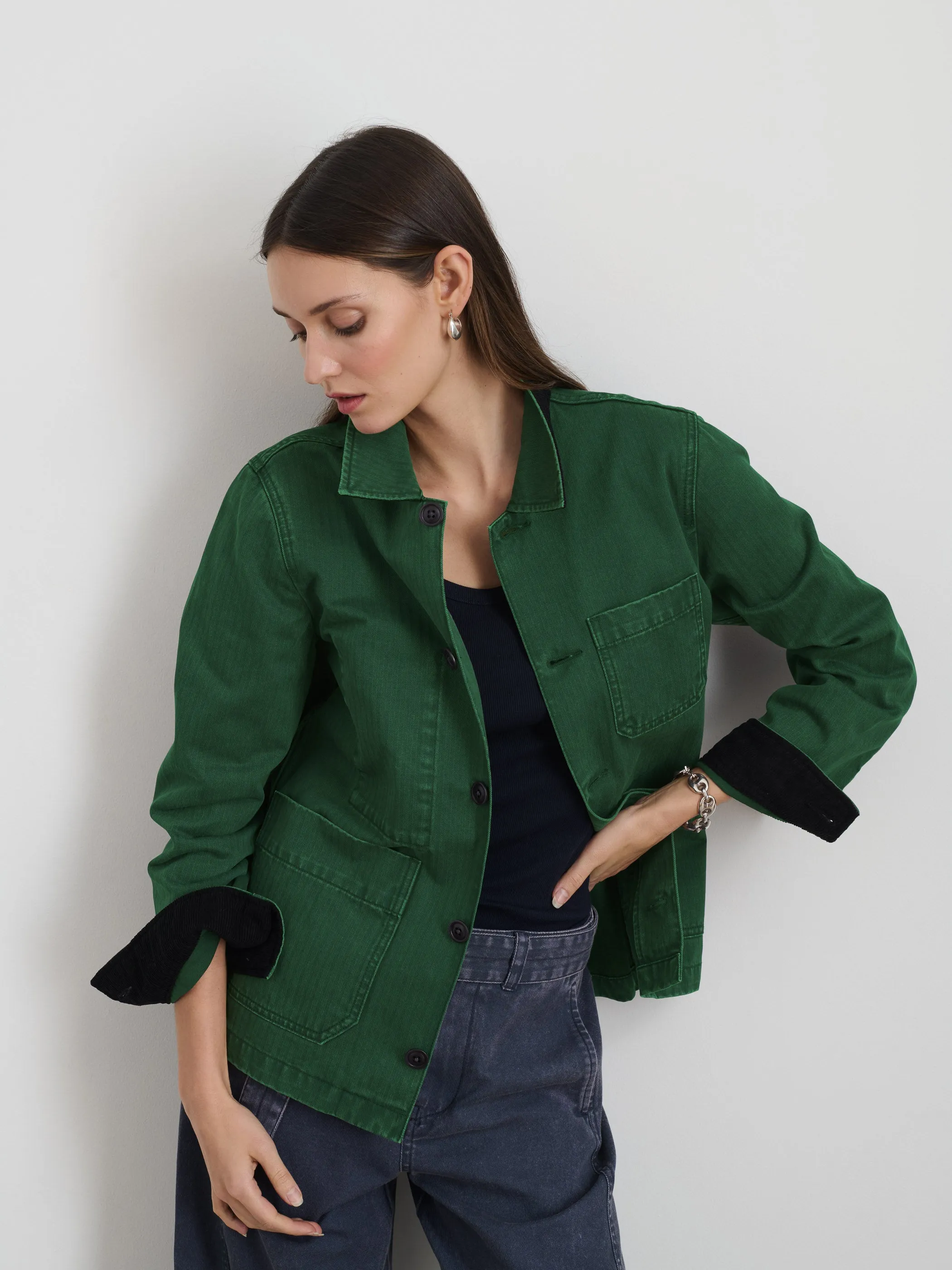 Britt Work Jacket in Herringbone