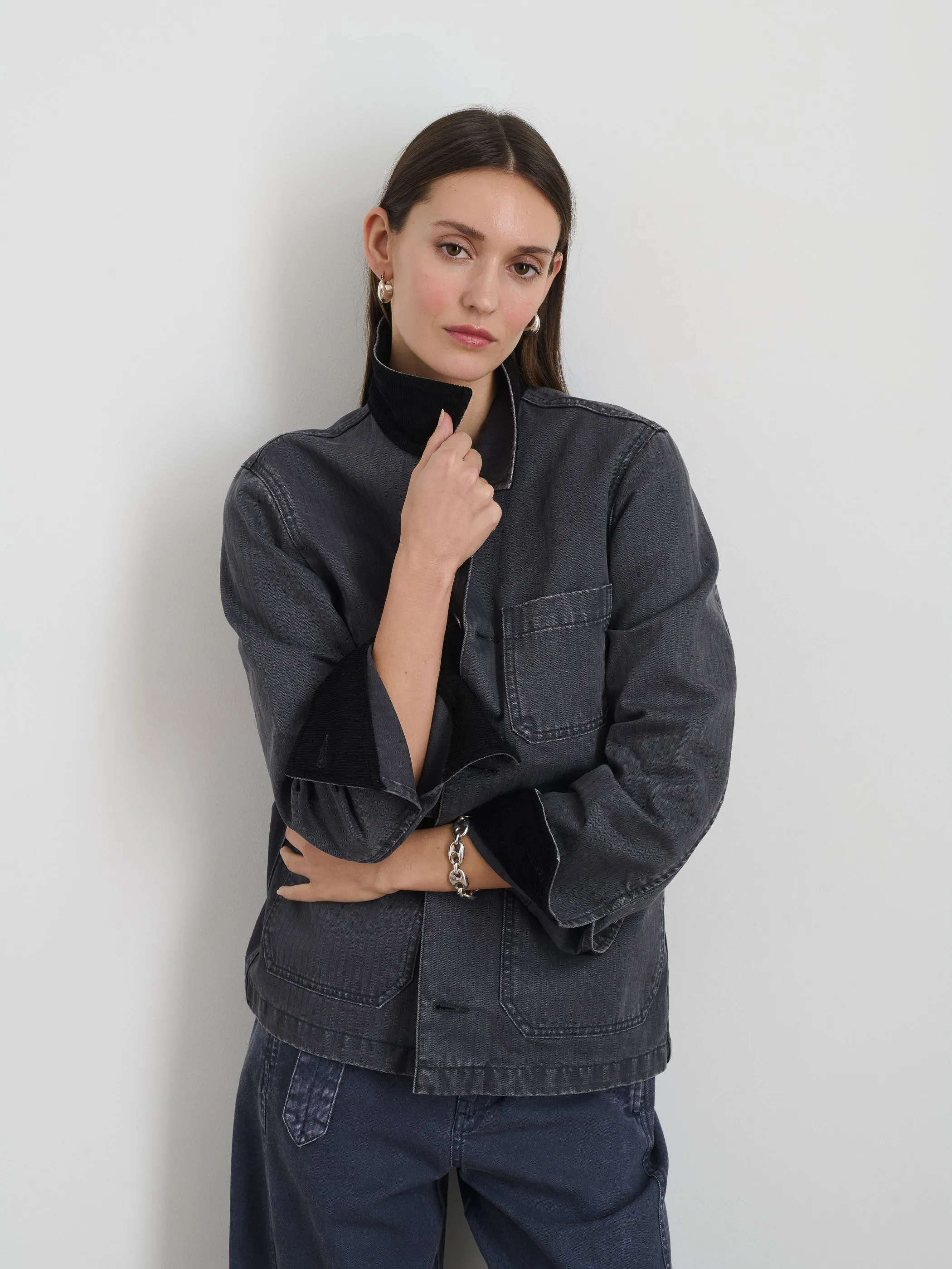 Britt Work Jacket in Herringbone