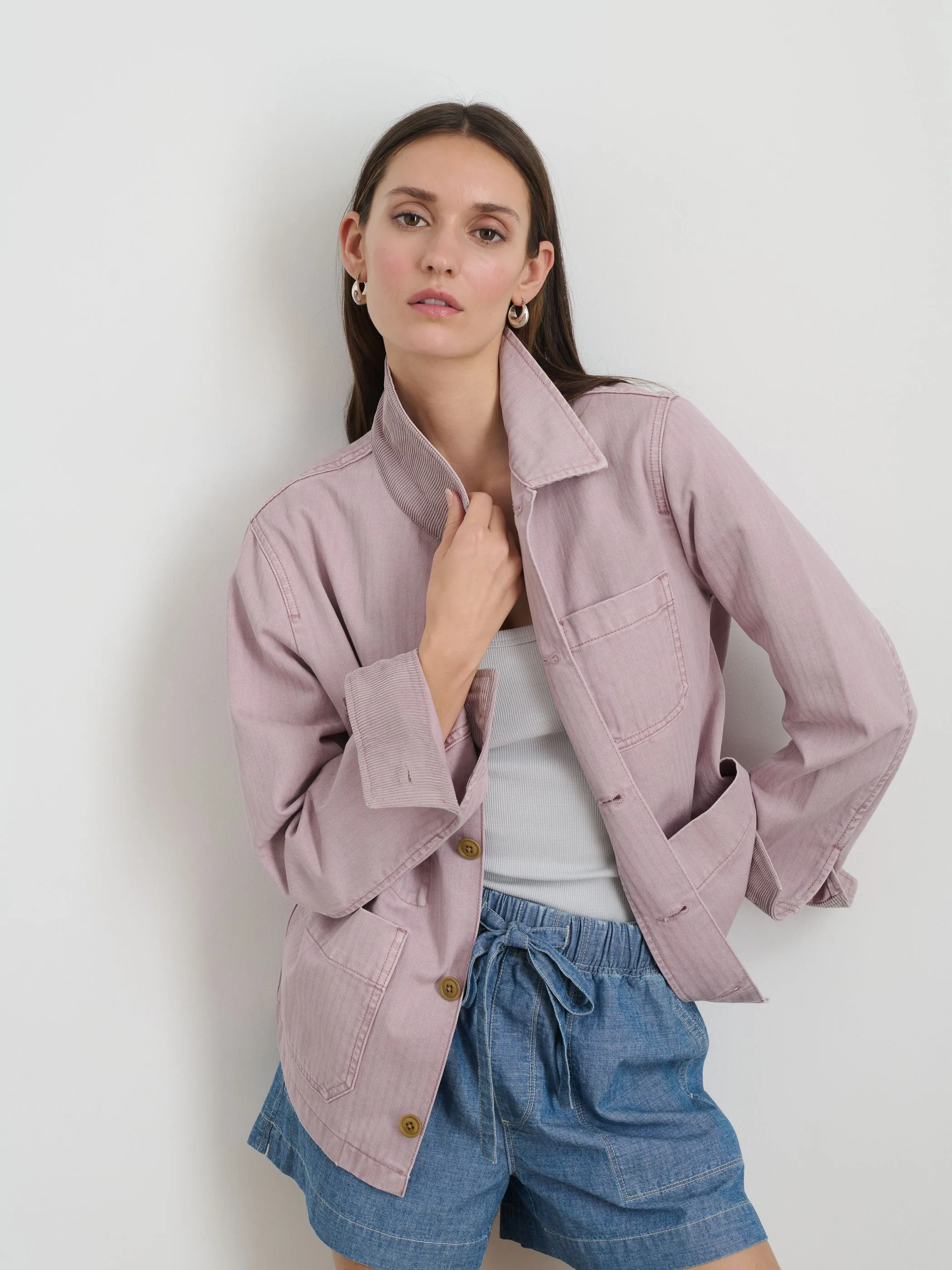 Britt Work Jacket in Herringbone
