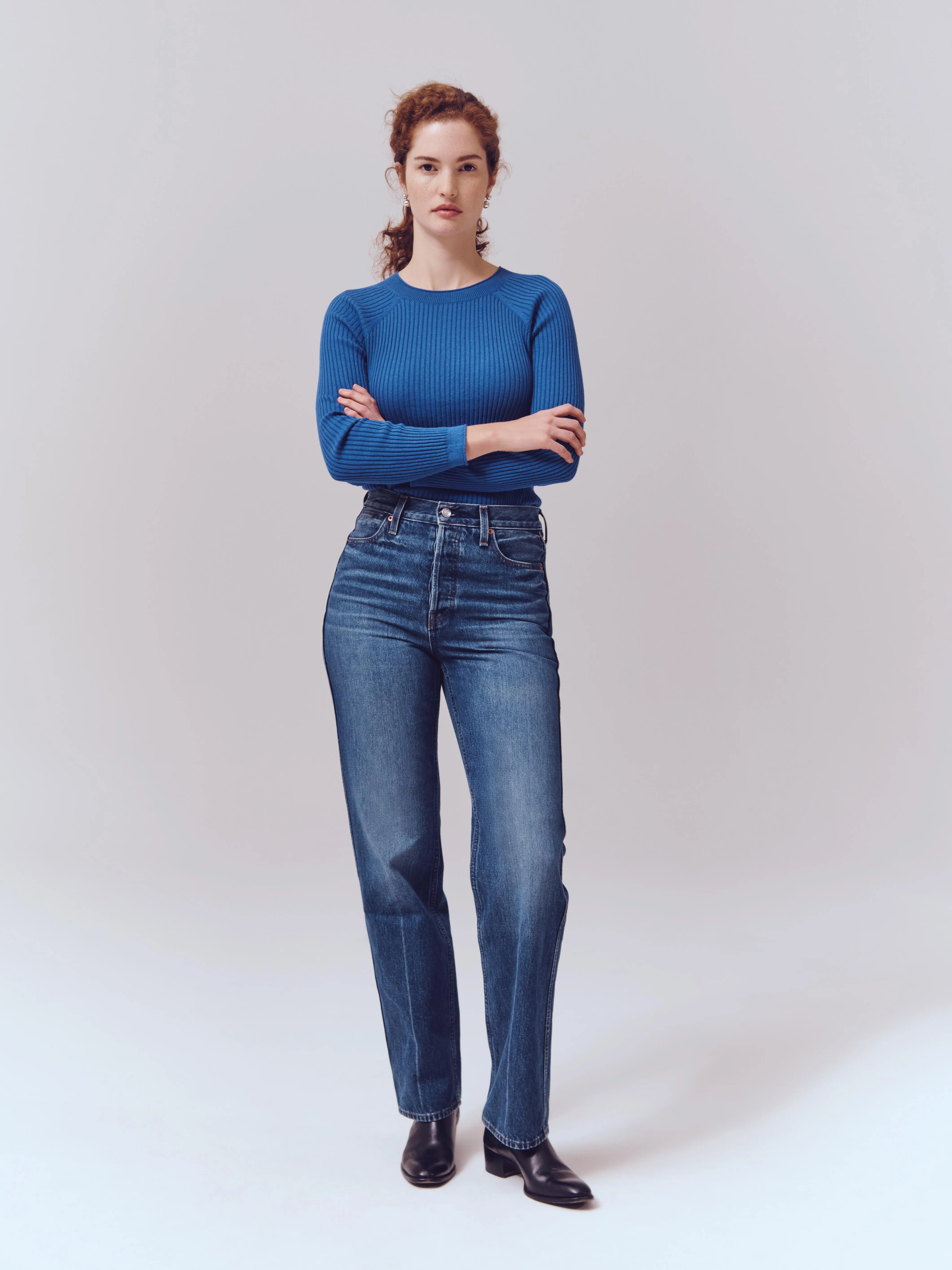 Carla High Rise Straight Jean