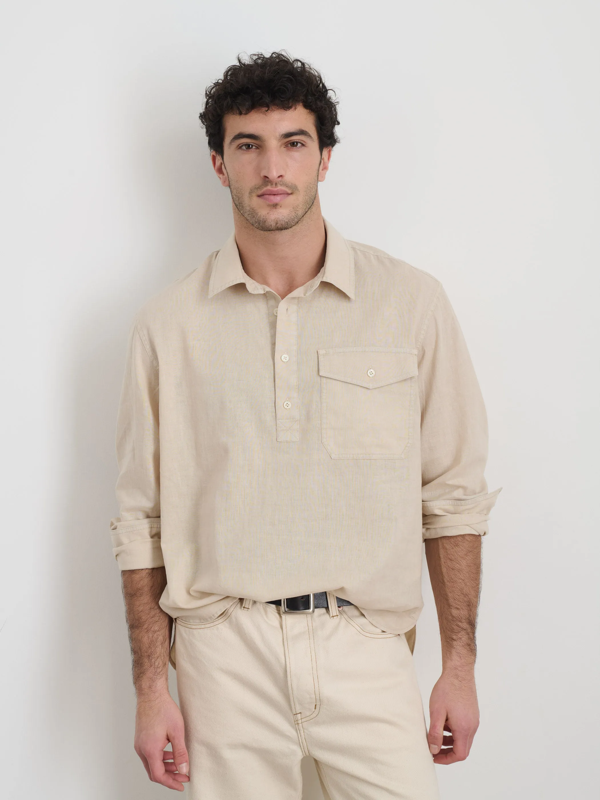 Carter Popover In Cotton Linen