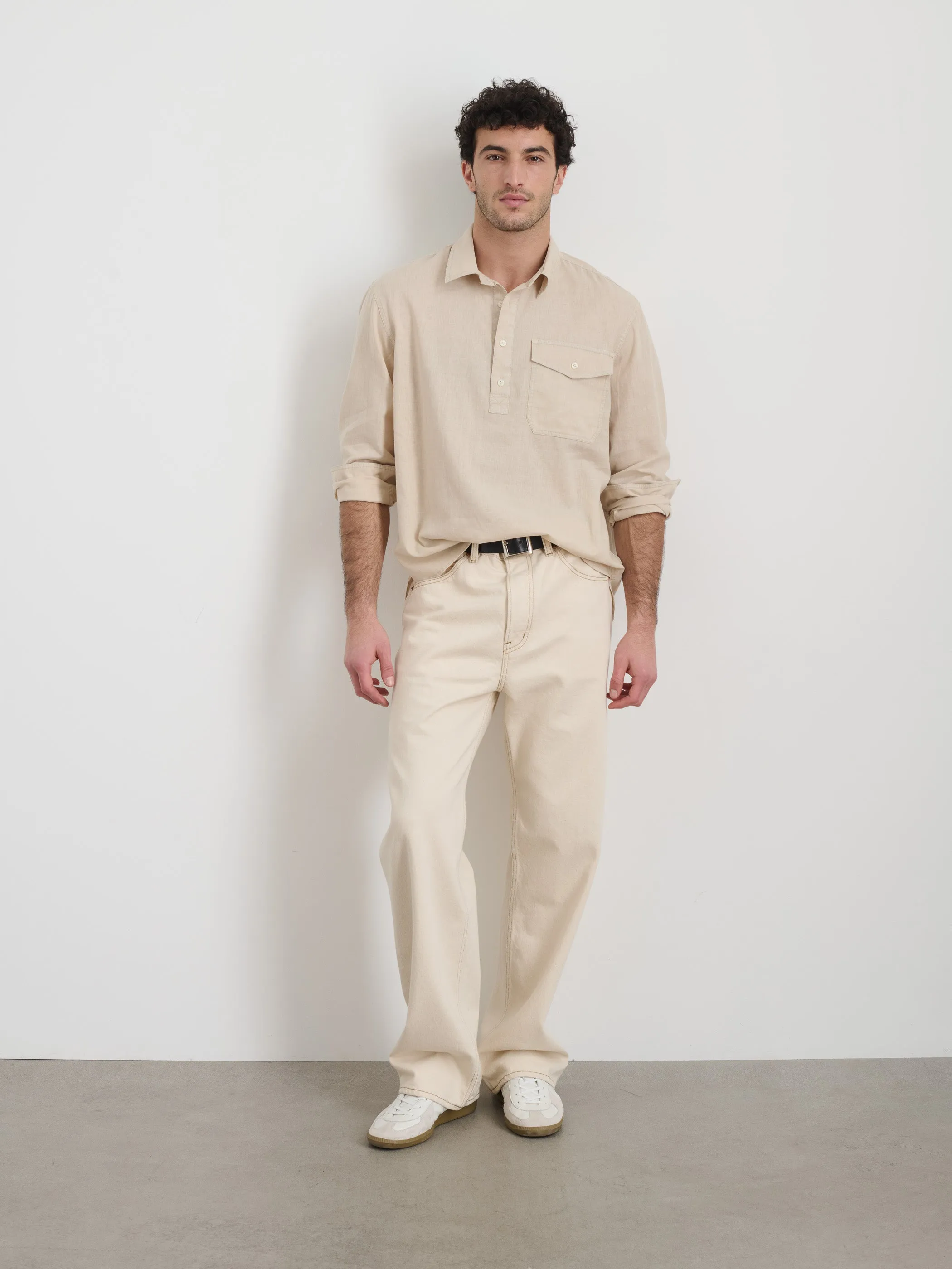 Carter Popover In Cotton Linen