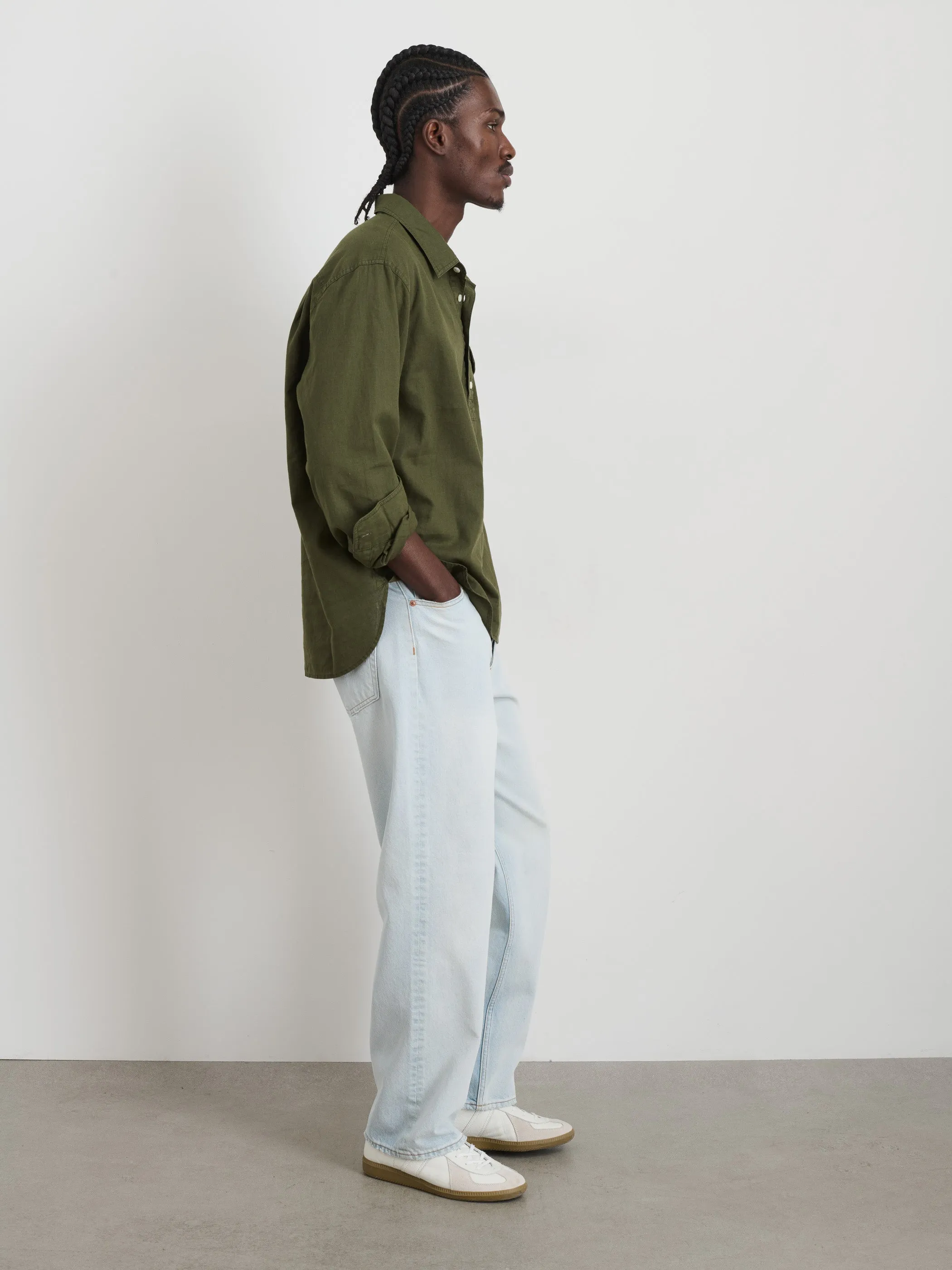 Carter Popover In Cotton Linen