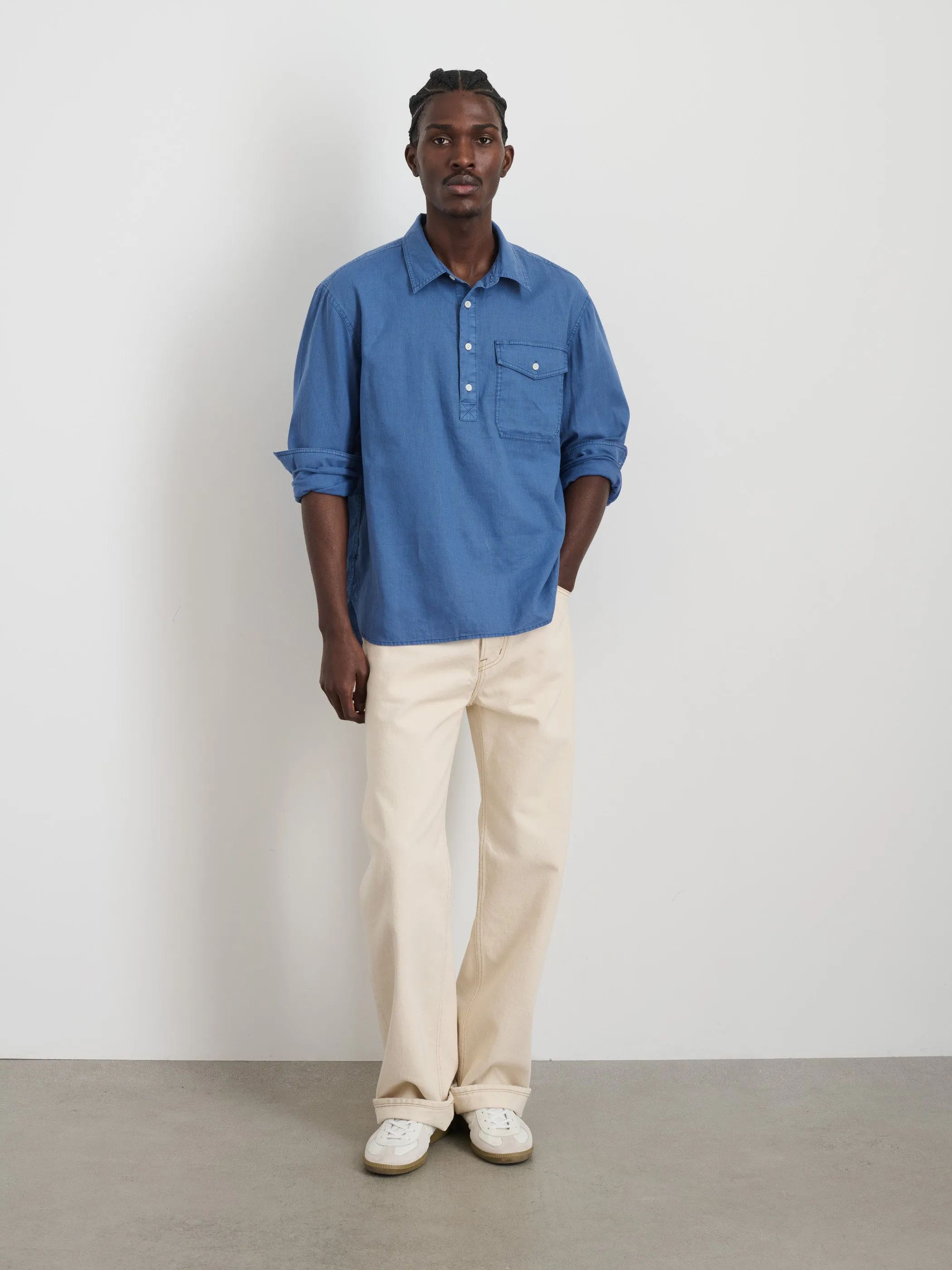 Carter Popover In Cotton Linen