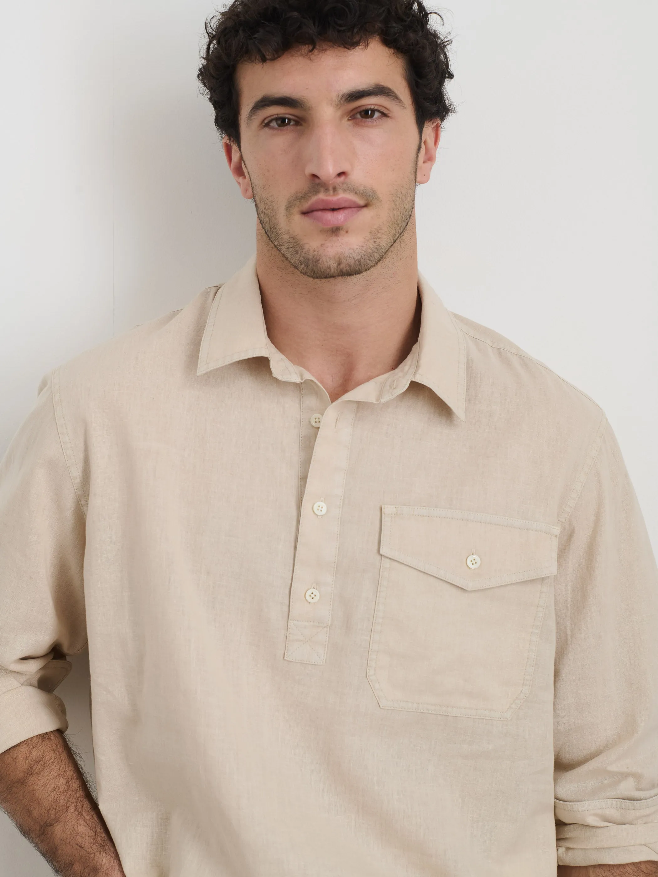 Carter Popover In Cotton Linen