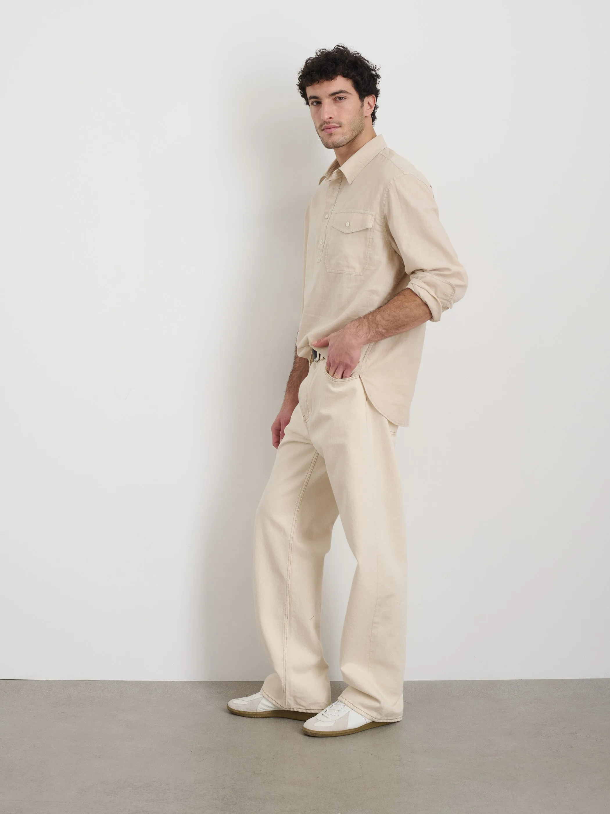 Carter Popover In Cotton Linen