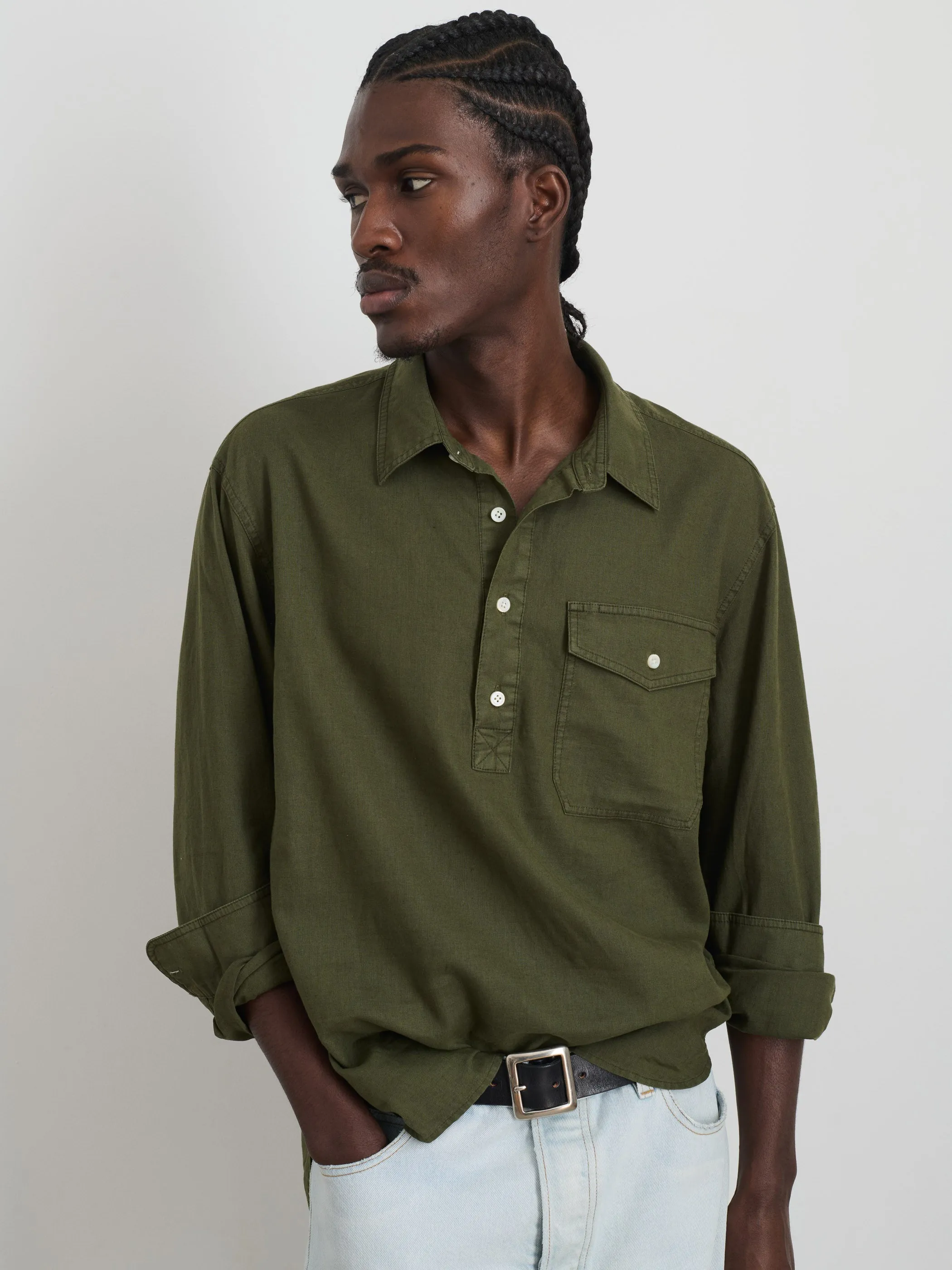 Carter Popover In Cotton Linen