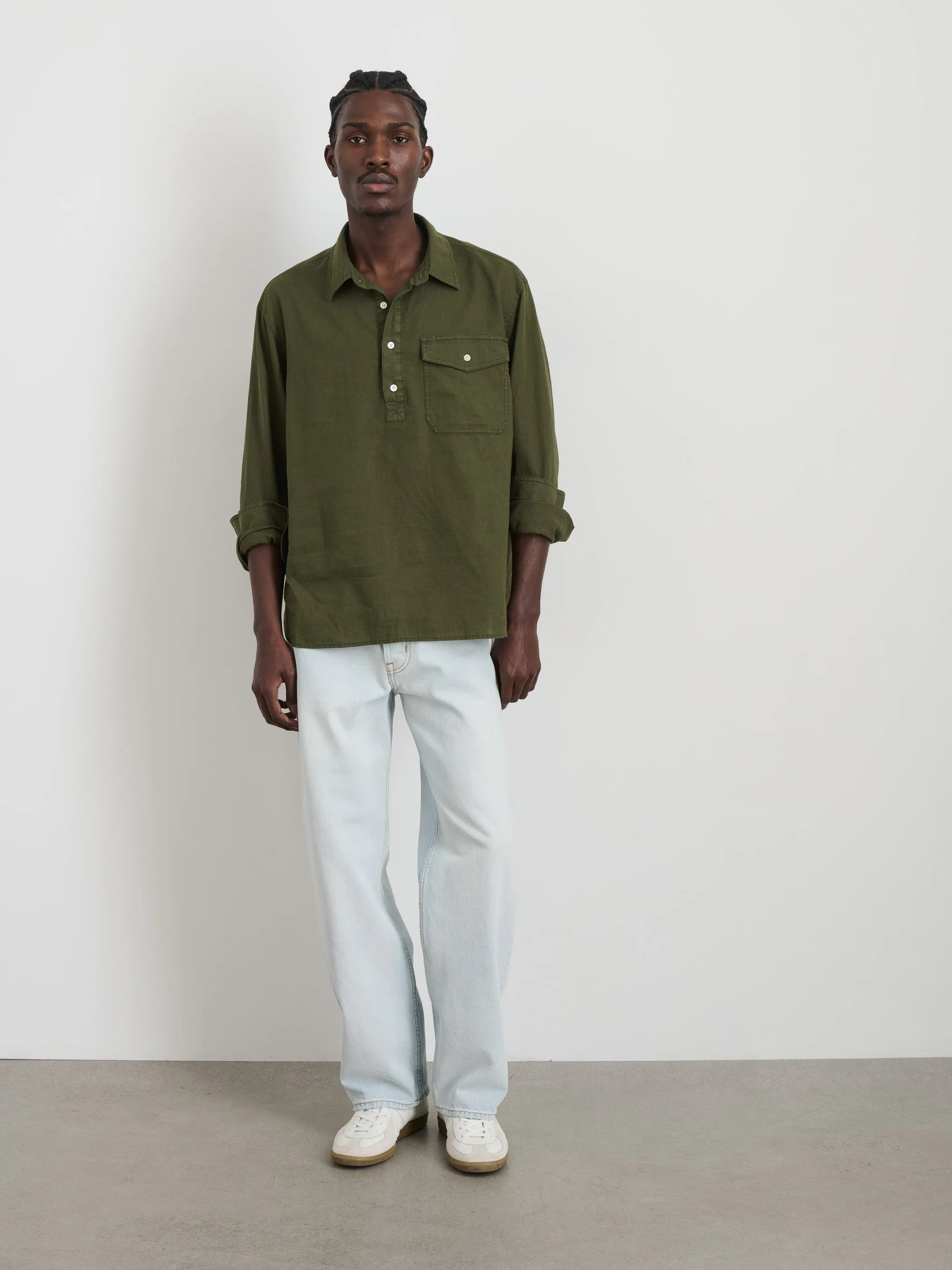 Carter Popover In Cotton Linen