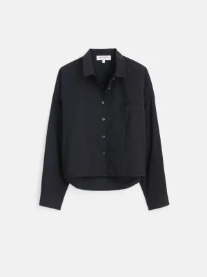 Cropped Jo Shirt in Cotton Poplin