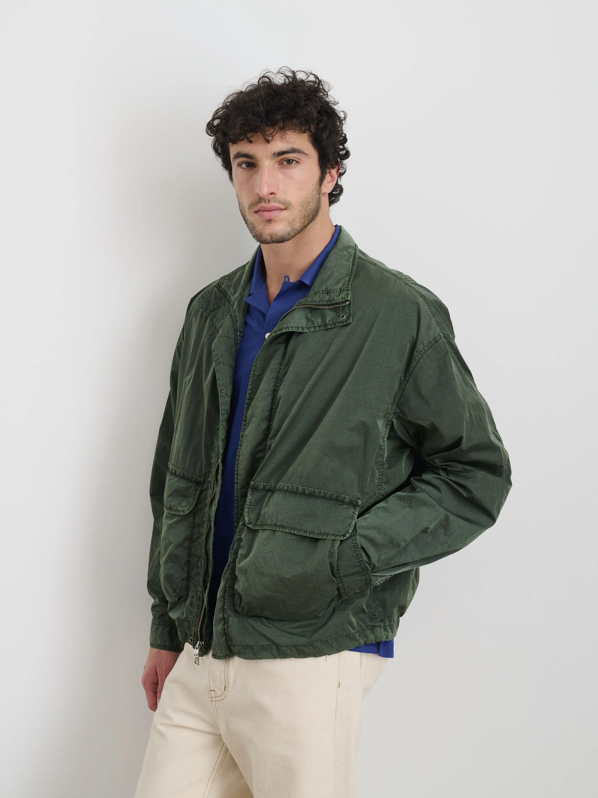 David Windbreaker In Garment Dyed Nylon