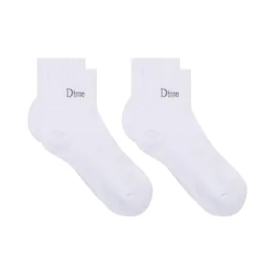 DIME - CLASSIC 2 PACK SOCKS WHITE