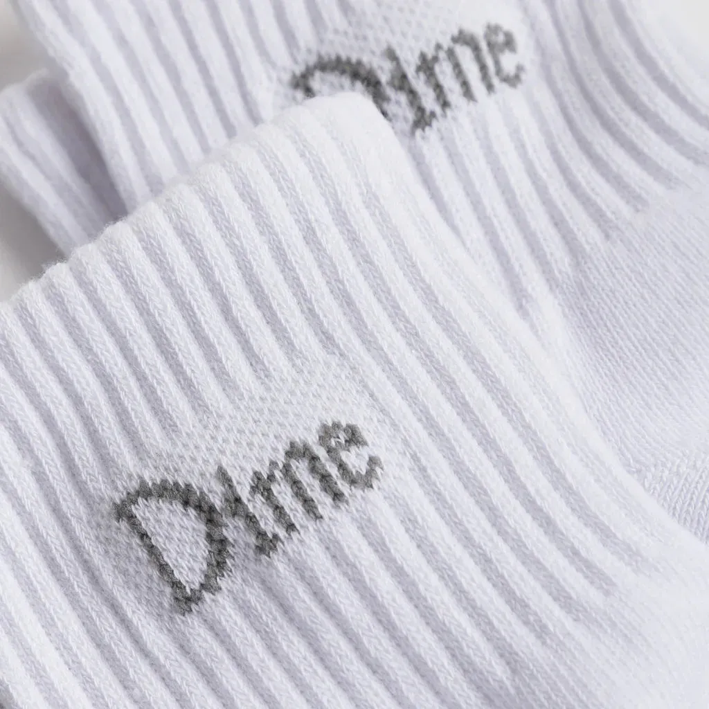 DIME - CLASSIC 2 PACK SOCKS WHITE