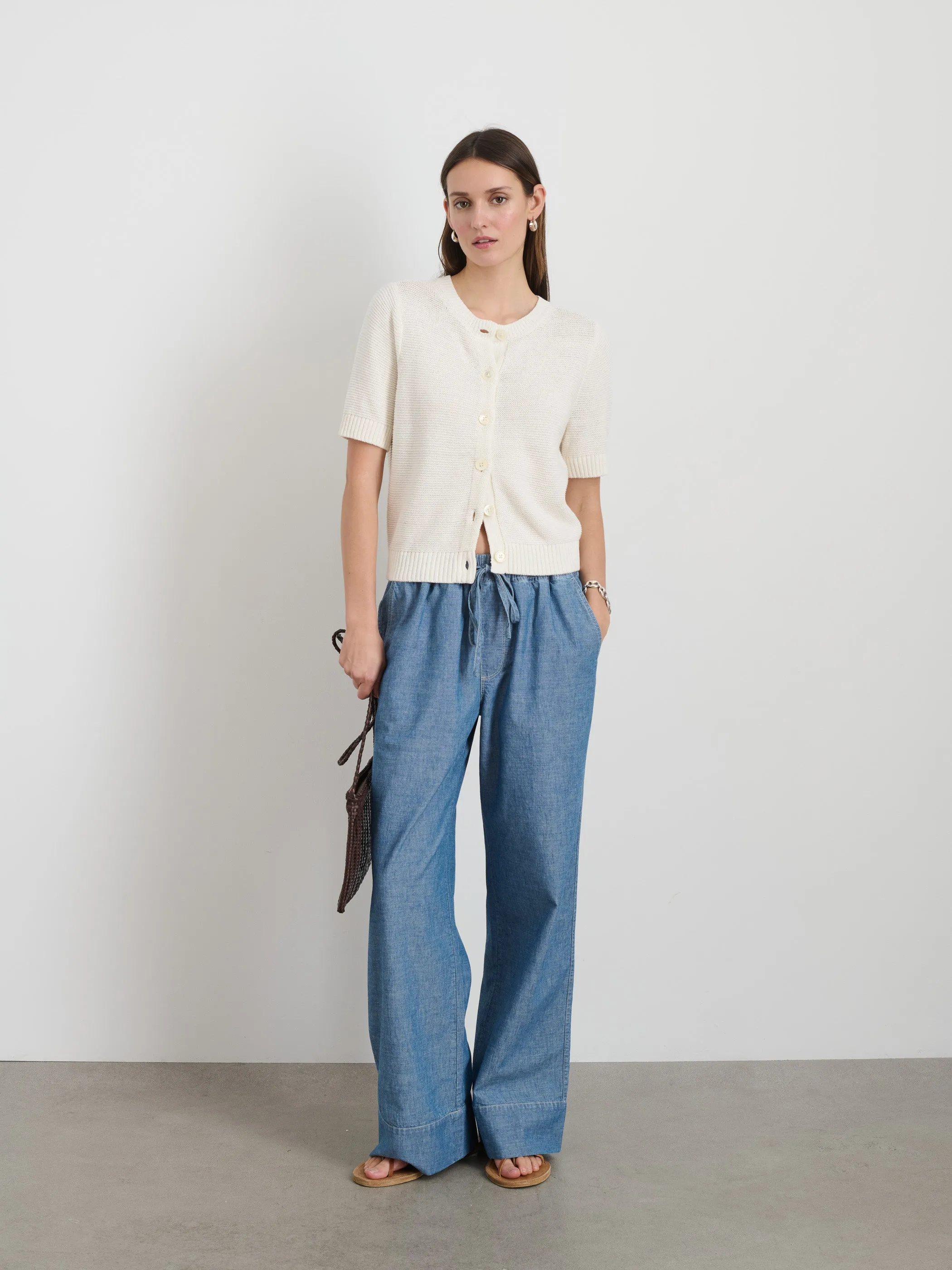 Elle Sweater In Cotton Linen