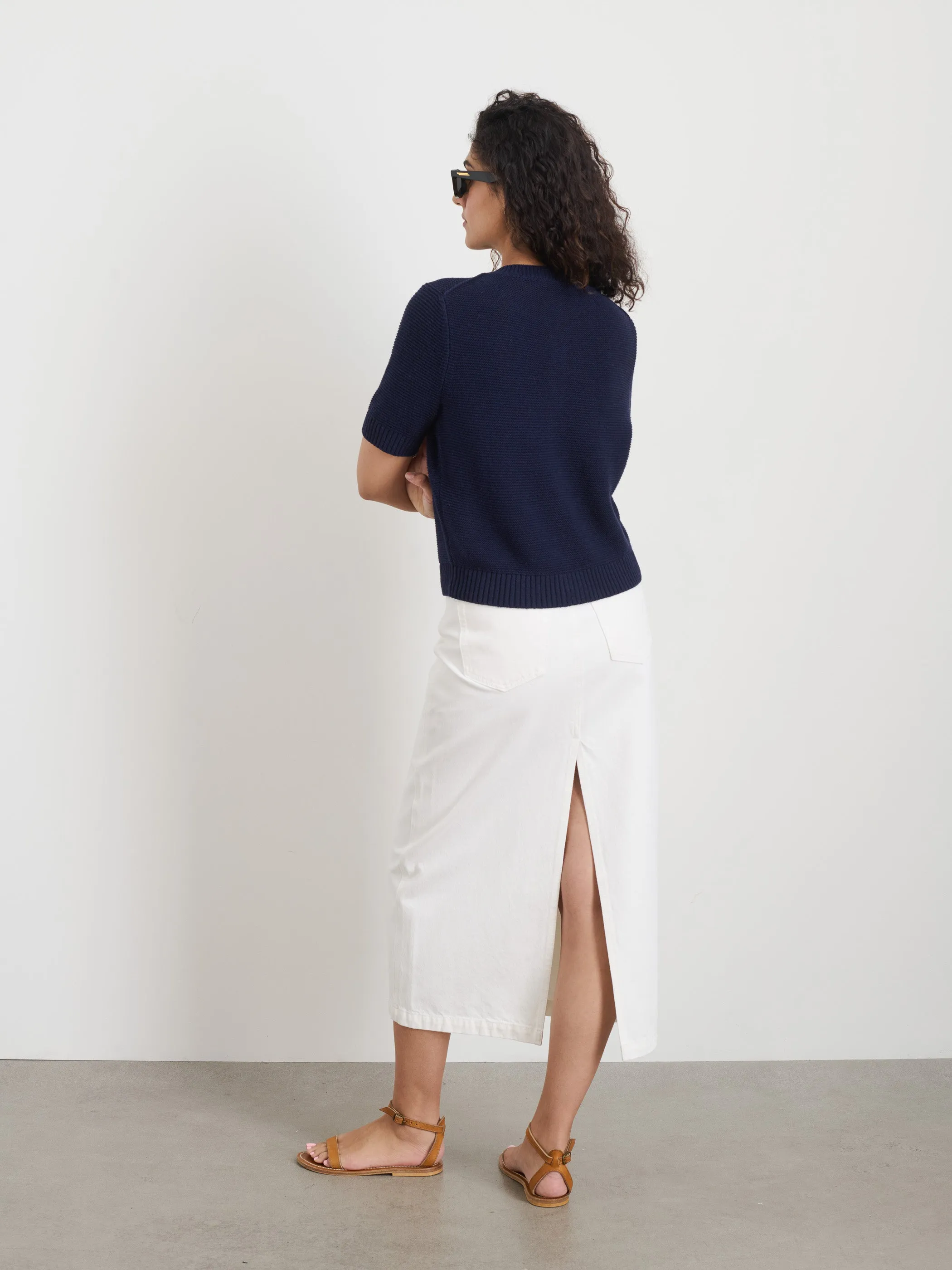 Elle Sweater In Cotton Linen