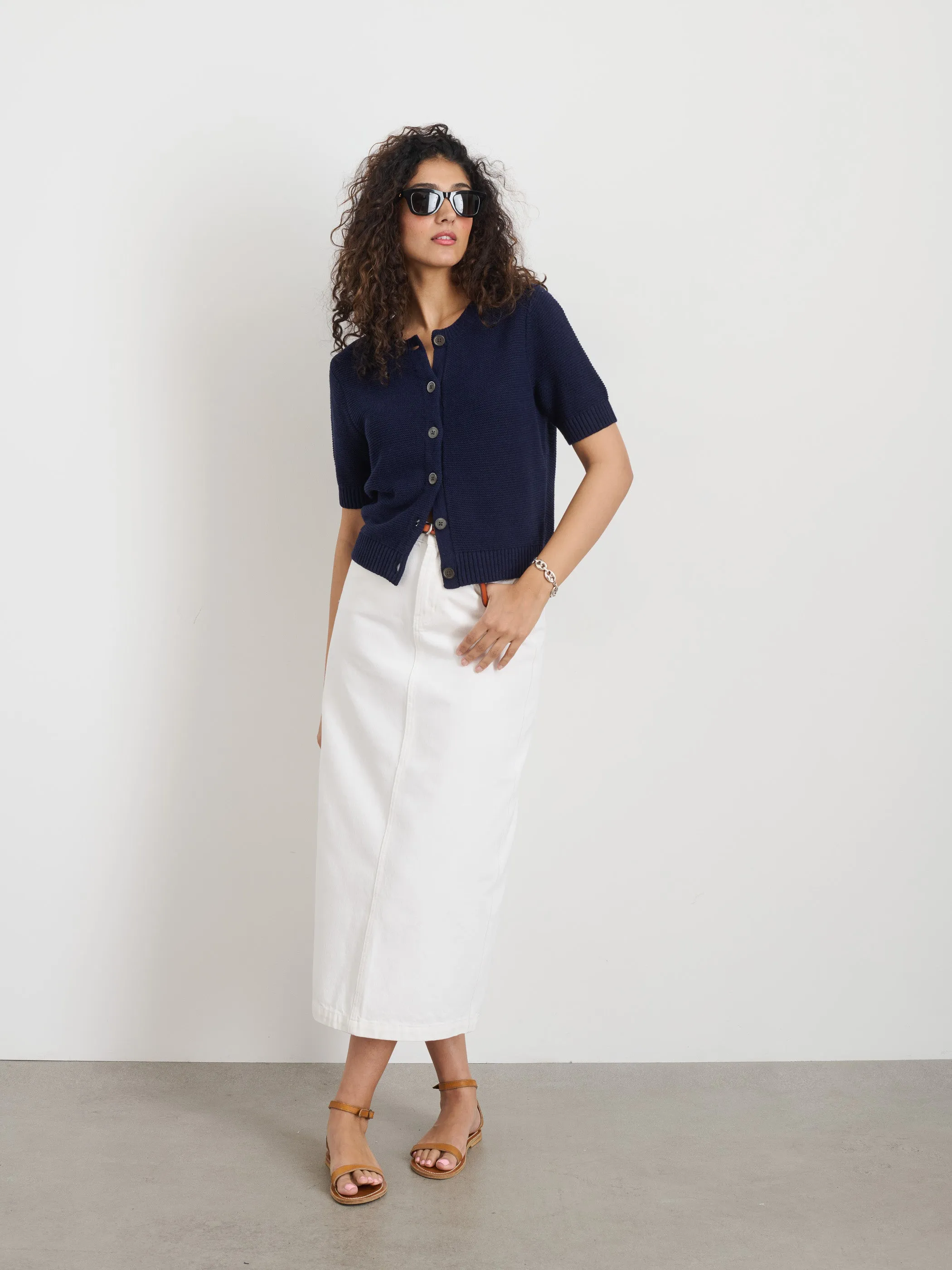 Elle Sweater In Cotton Linen