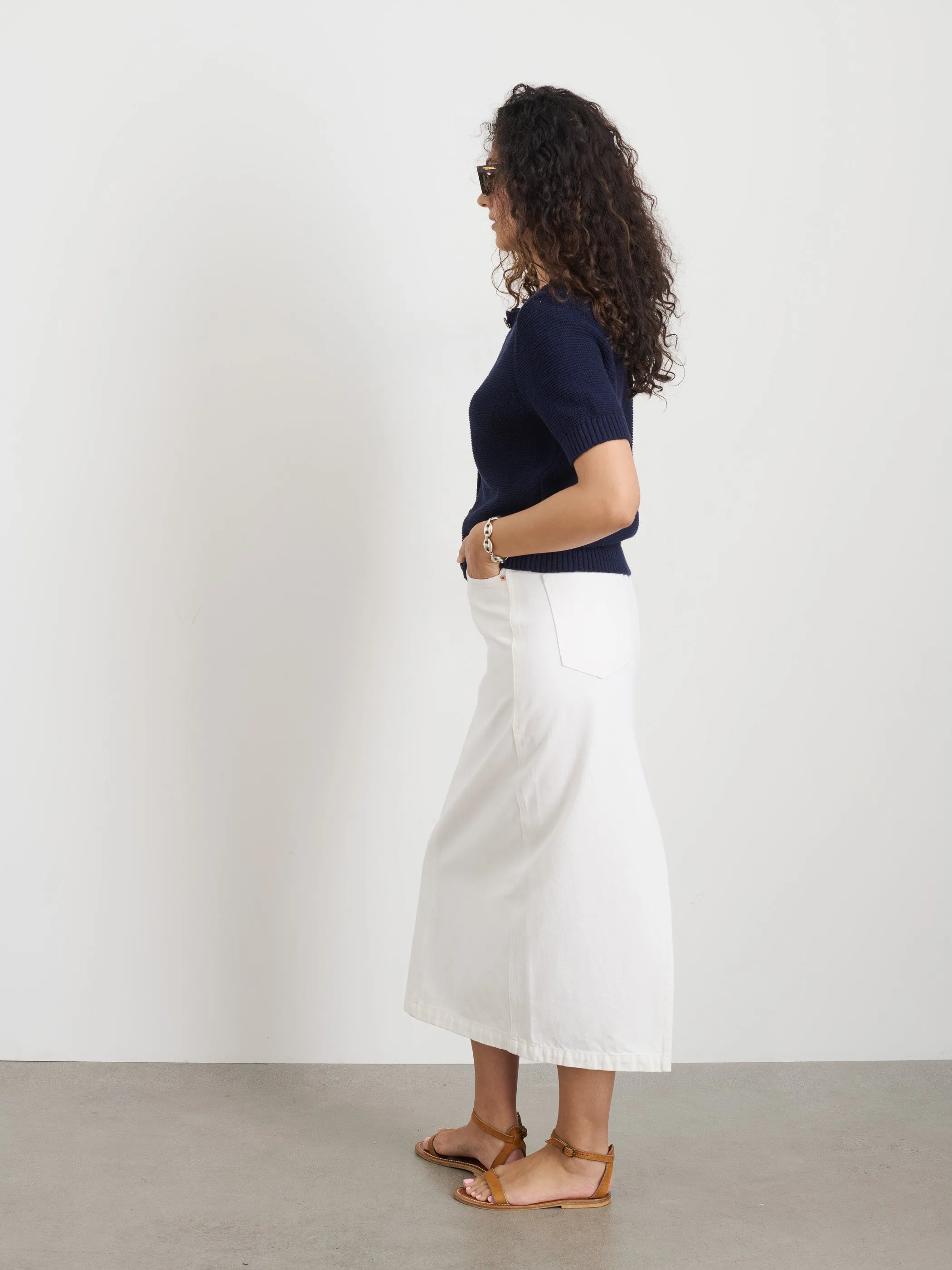 Elle Sweater In Cotton Linen