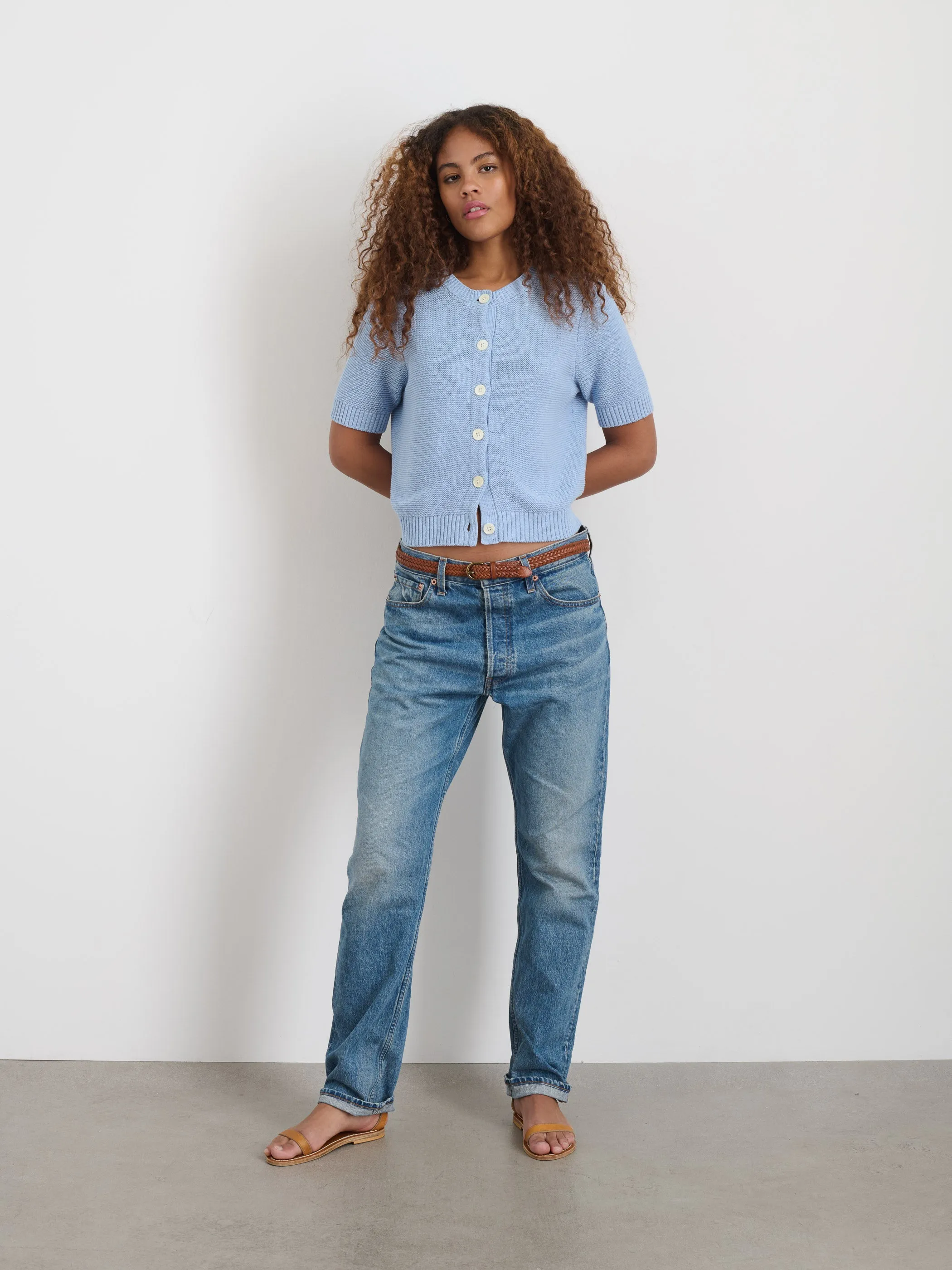 Elle Sweater In Cotton Linen