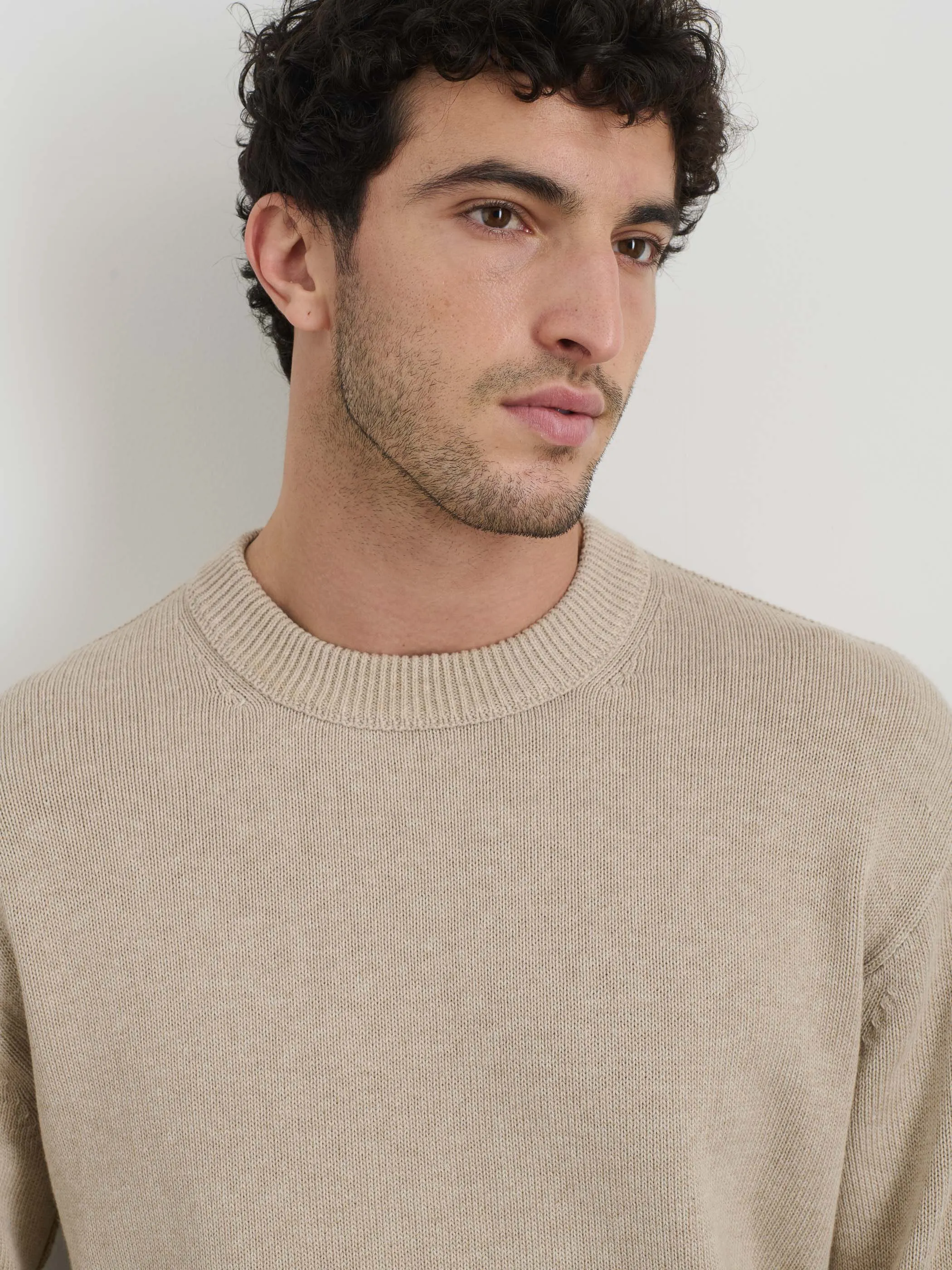 Gabriel Crewneck Sweater in Cotton Linen