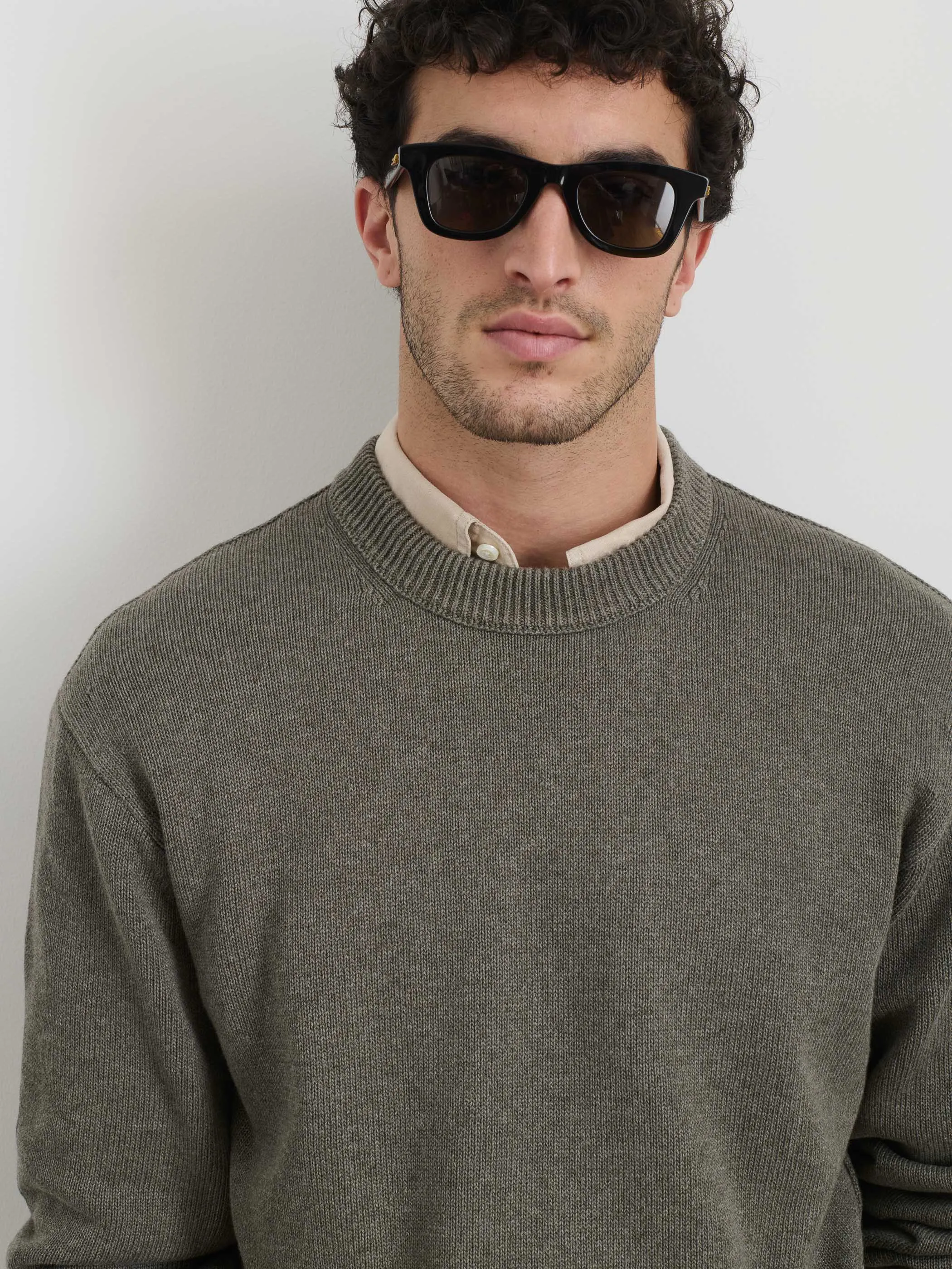 Gabriel Crewneck Sweater in Cotton Linen