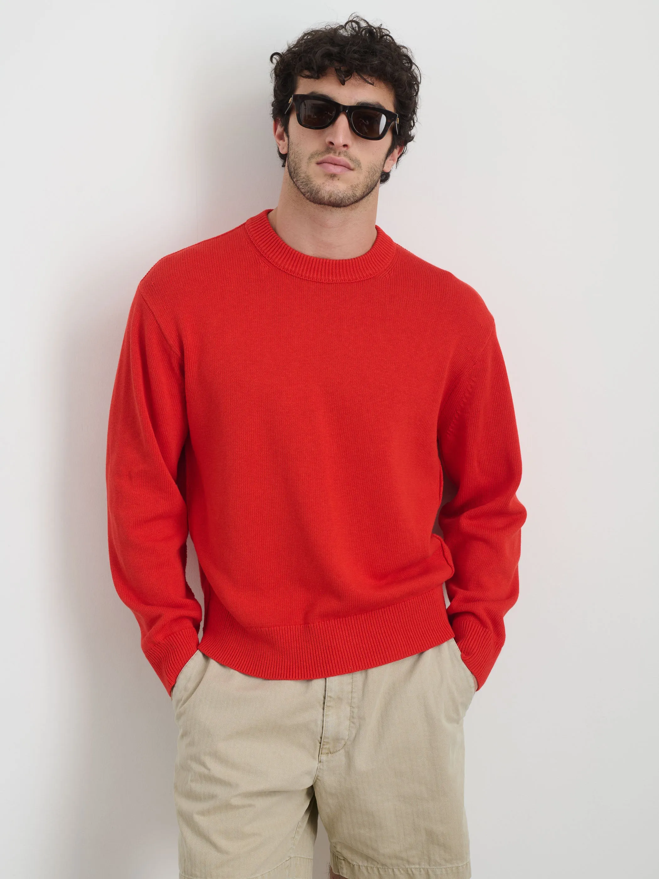 Gabriel Crewneck Sweater in Cotton Linen
