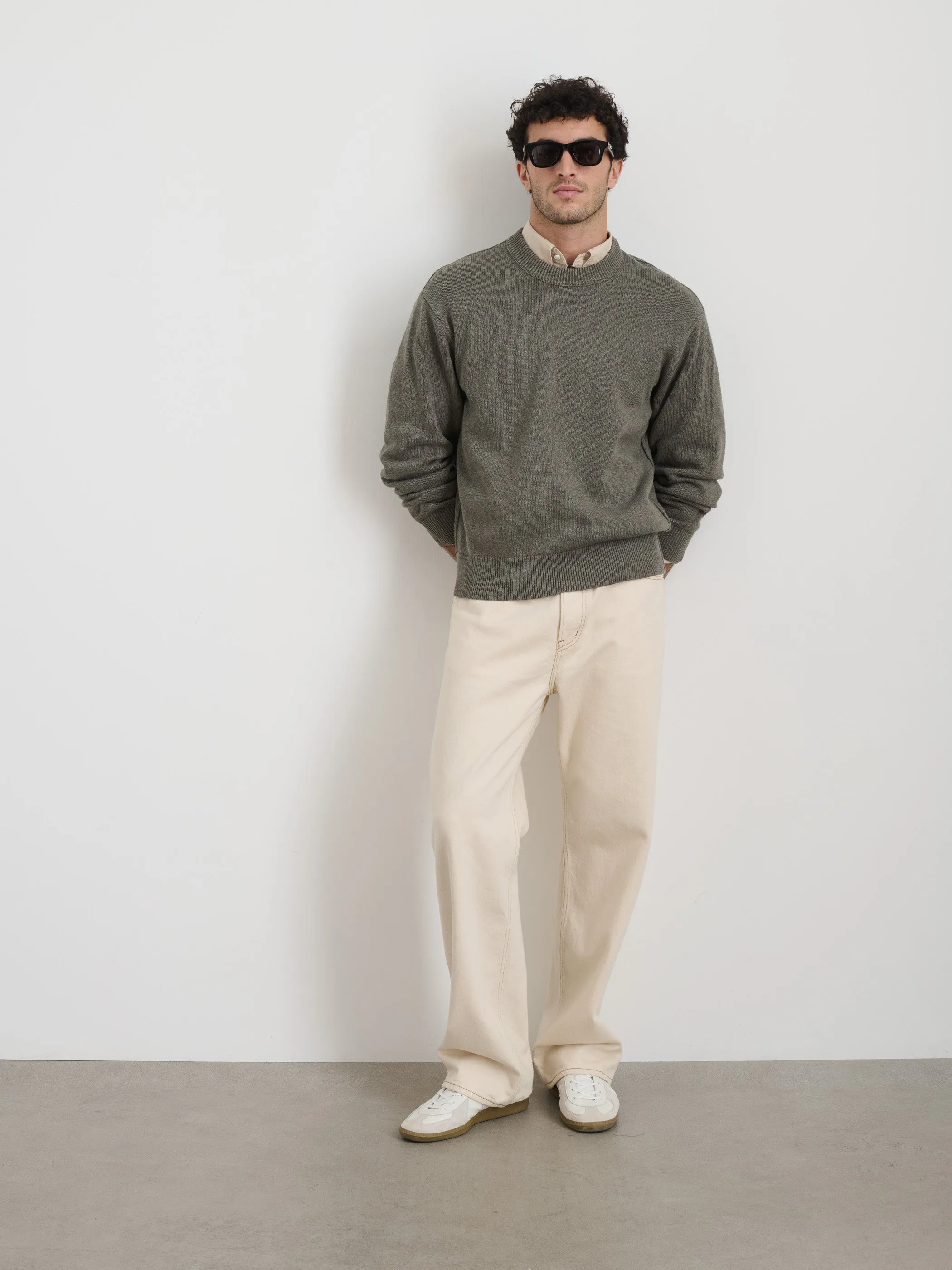 Gabriel Crewneck Sweater in Cotton Linen