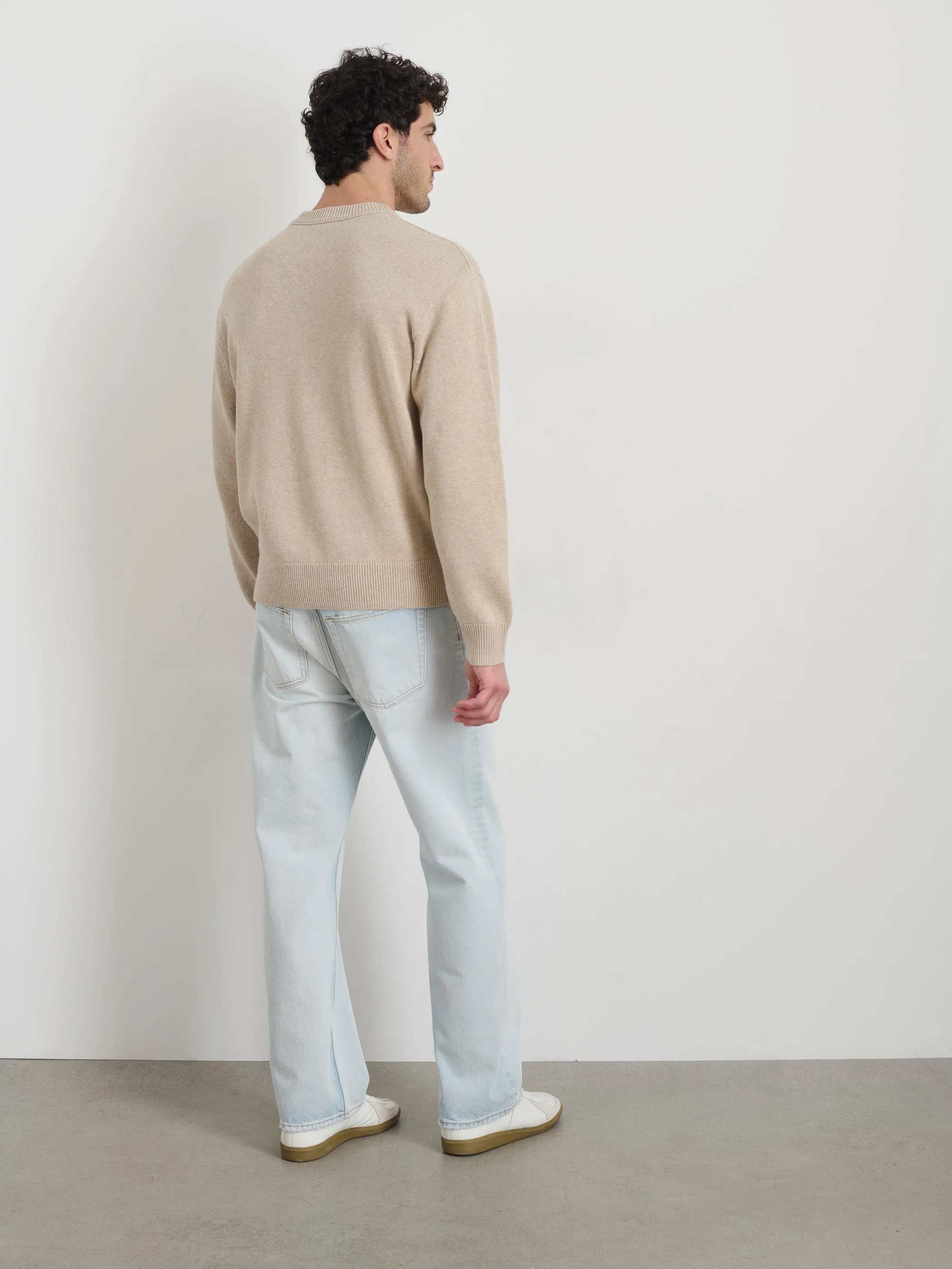 Gabriel Crewneck Sweater in Cotton Linen