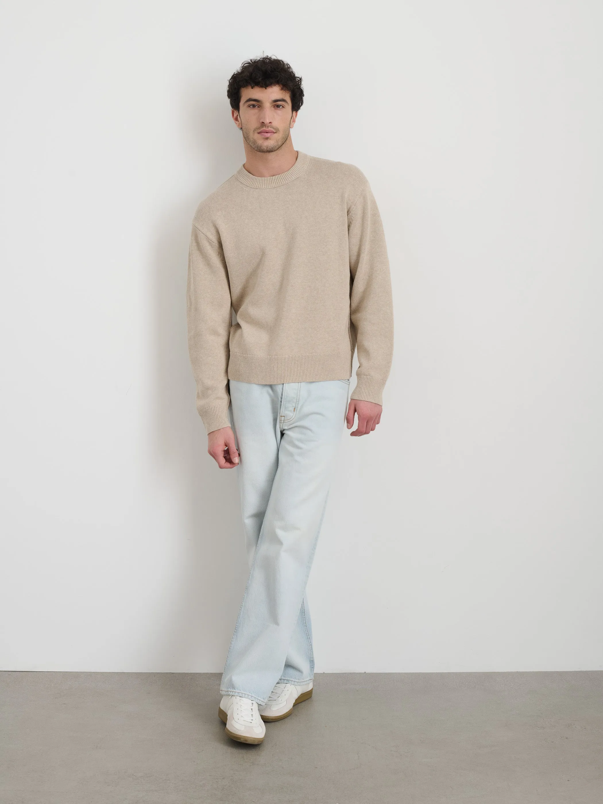 Gabriel Crewneck Sweater in Cotton Linen