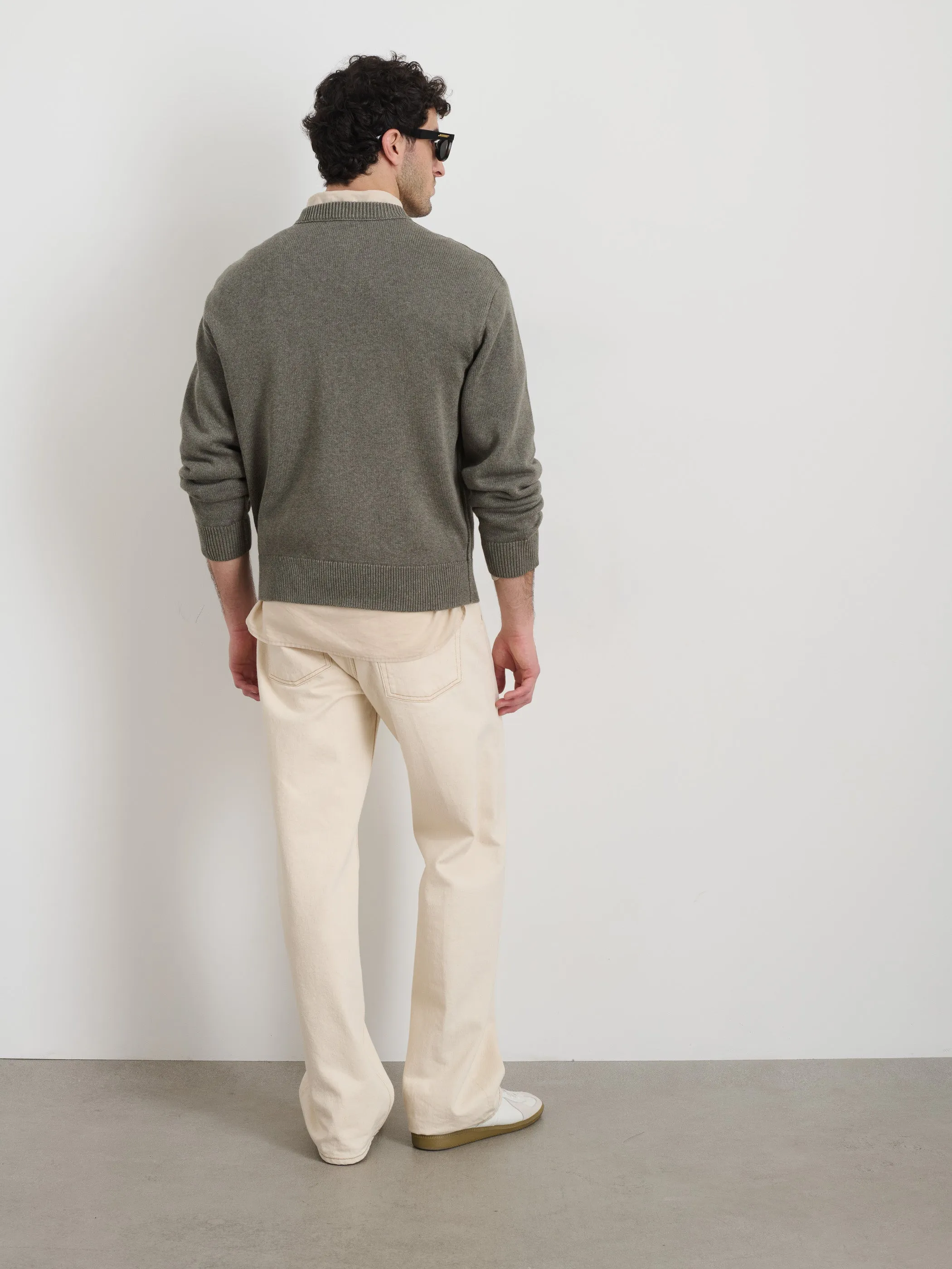 Gabriel Crewneck Sweater in Cotton Linen