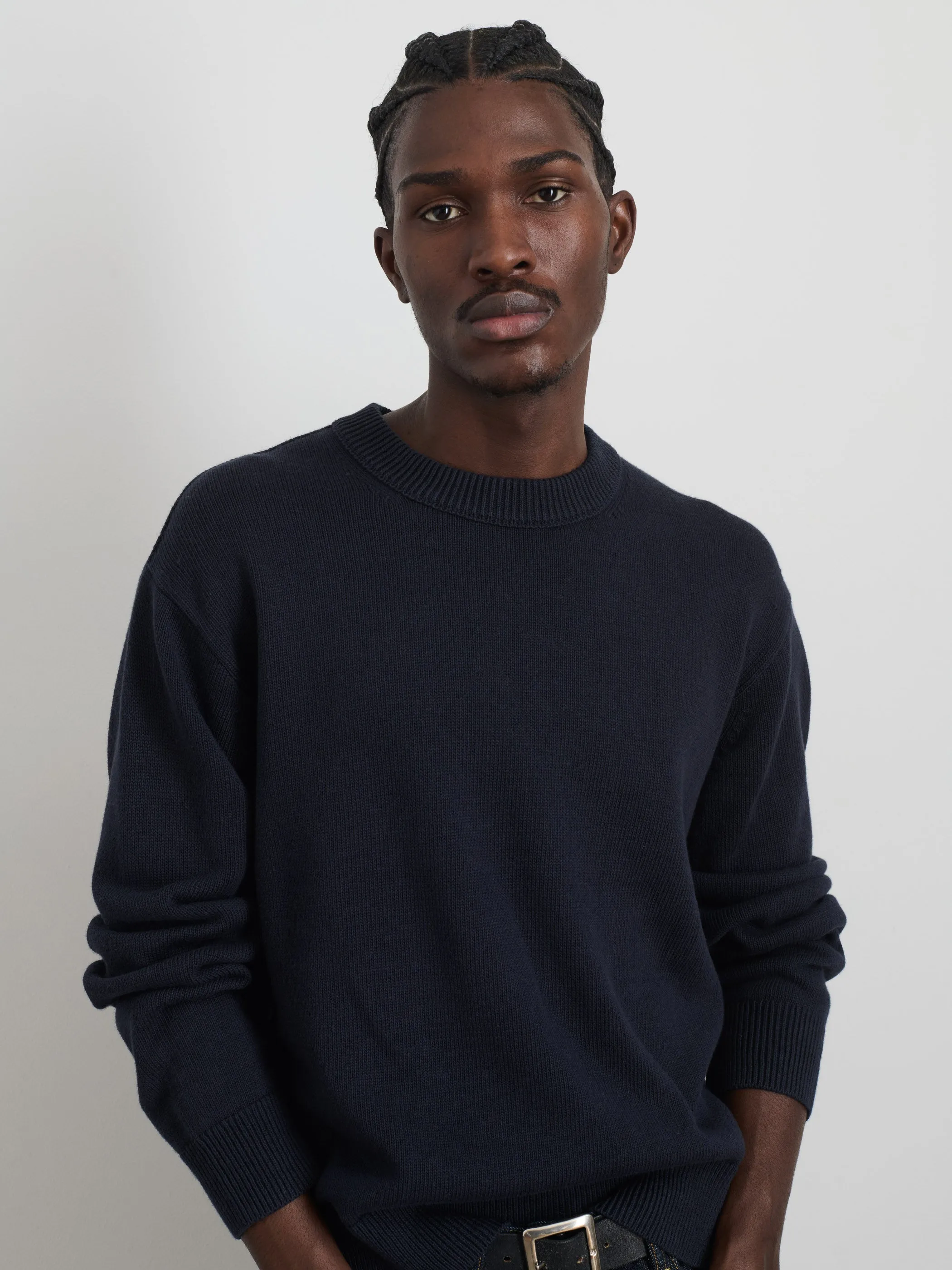 Gabriel Crewneck Sweater in Cotton Linen