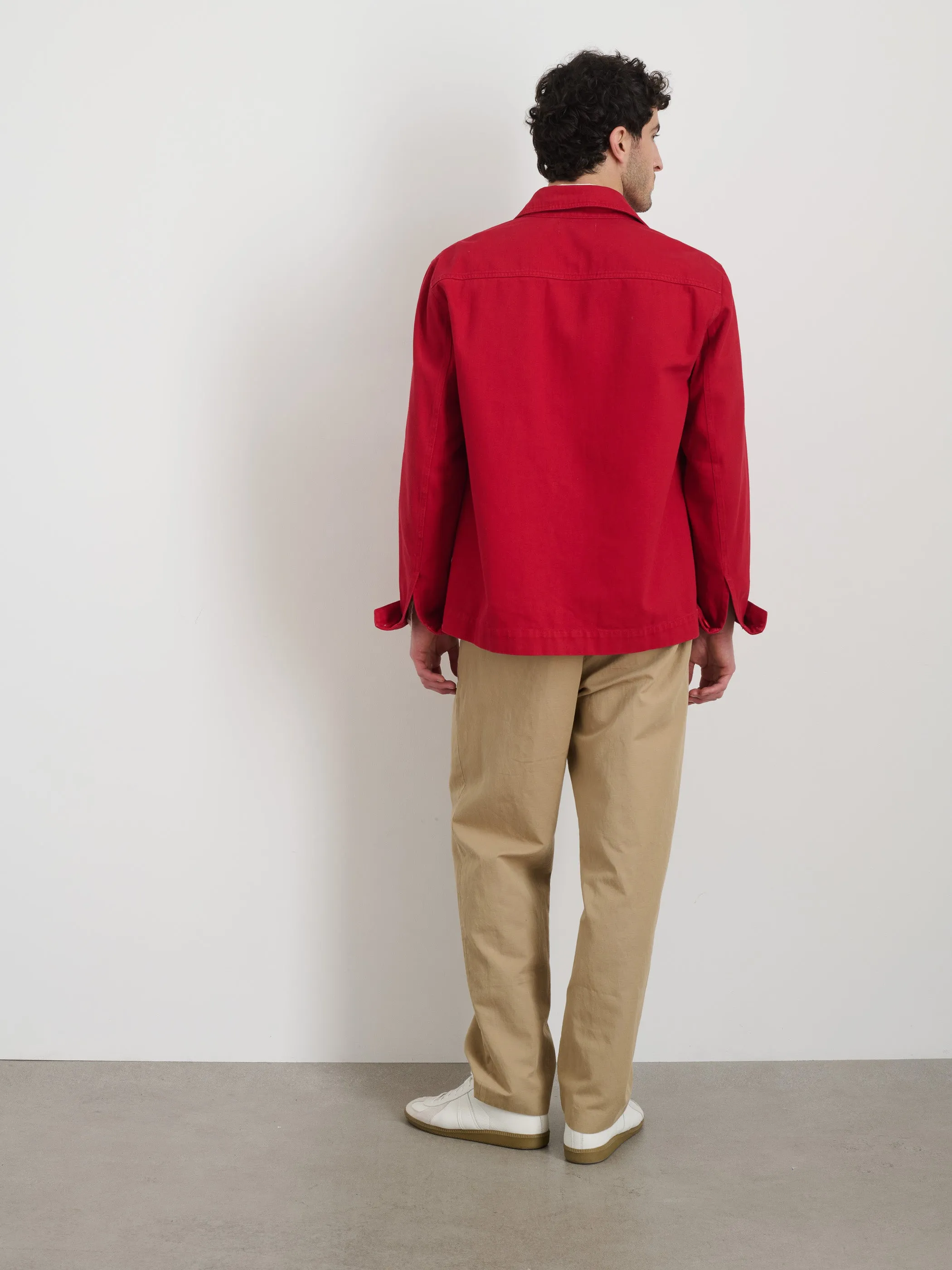 Garment Dyed Work Jacket in Recycled Denim