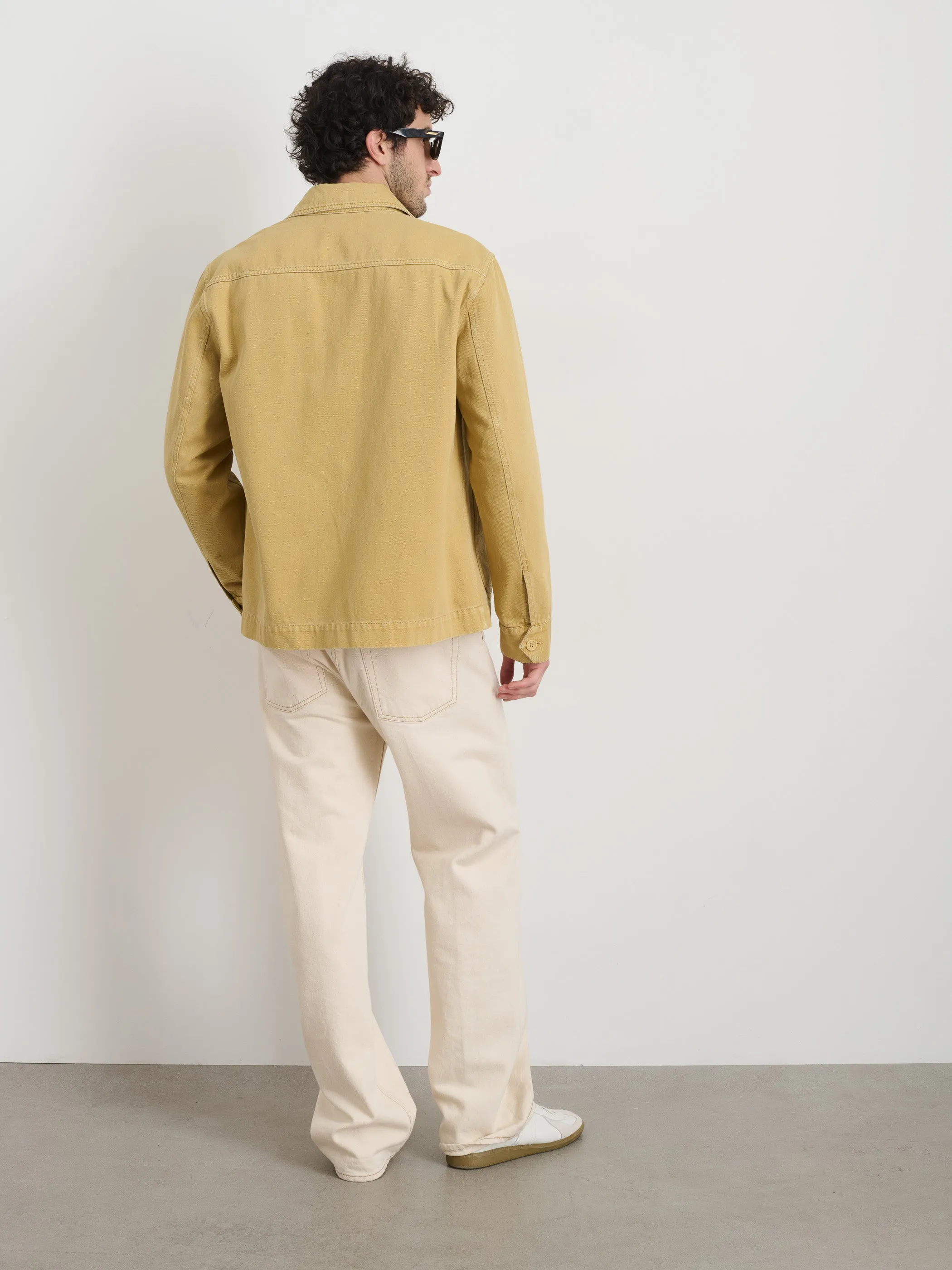 Garment Dyed Work Jacket in Recycled Denim