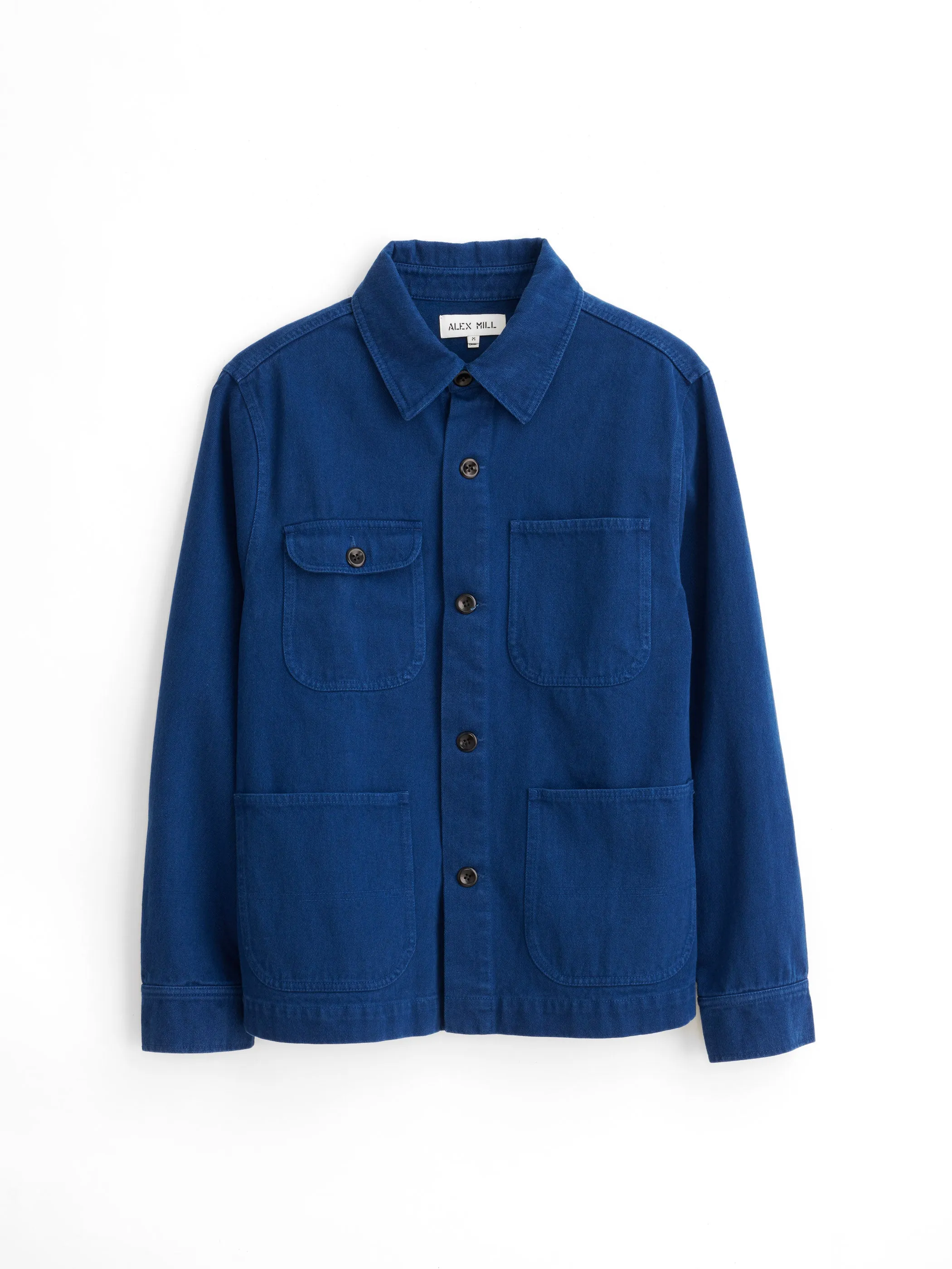 Garment Dyed Work Jacket in Recycled Denim