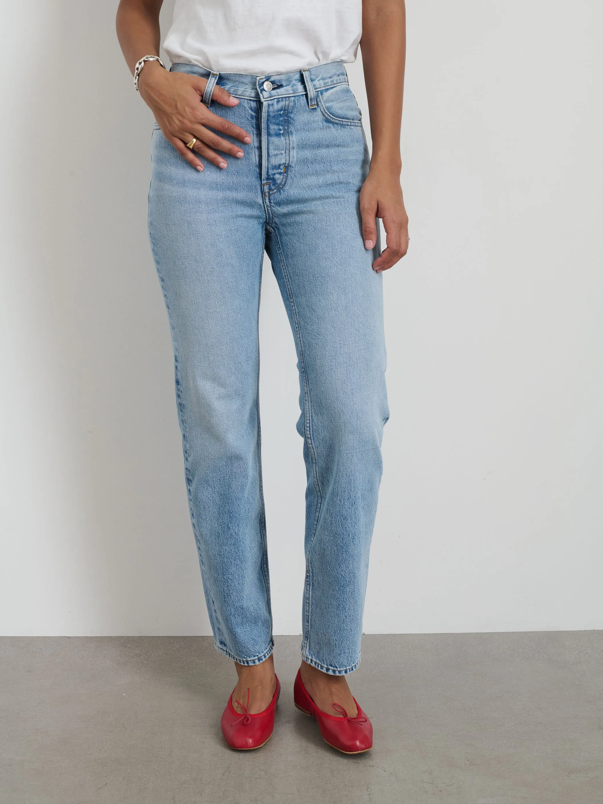 Jane Mid Rise Straight Jean