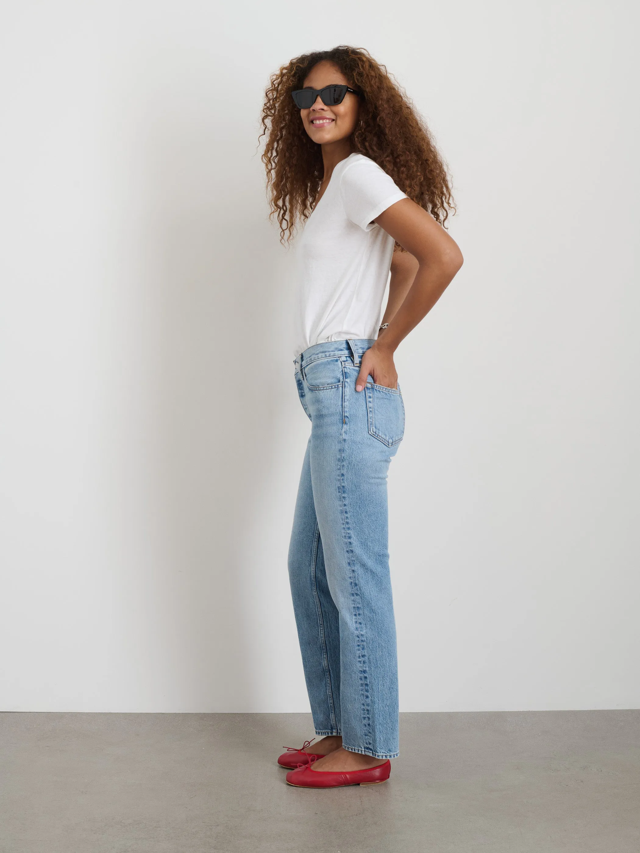 Jane Mid Rise Straight Jean