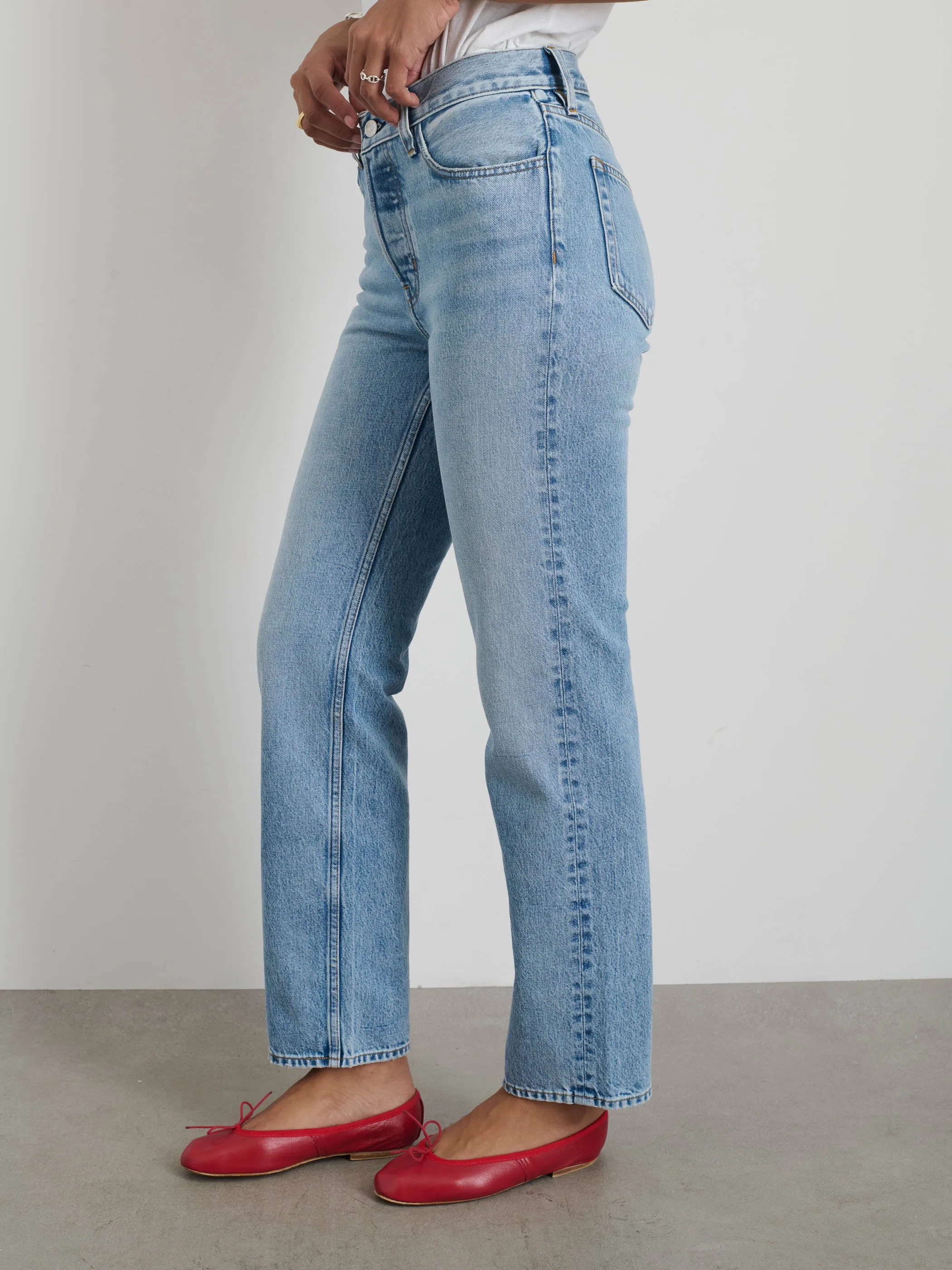 Jane Mid Rise Straight Jean