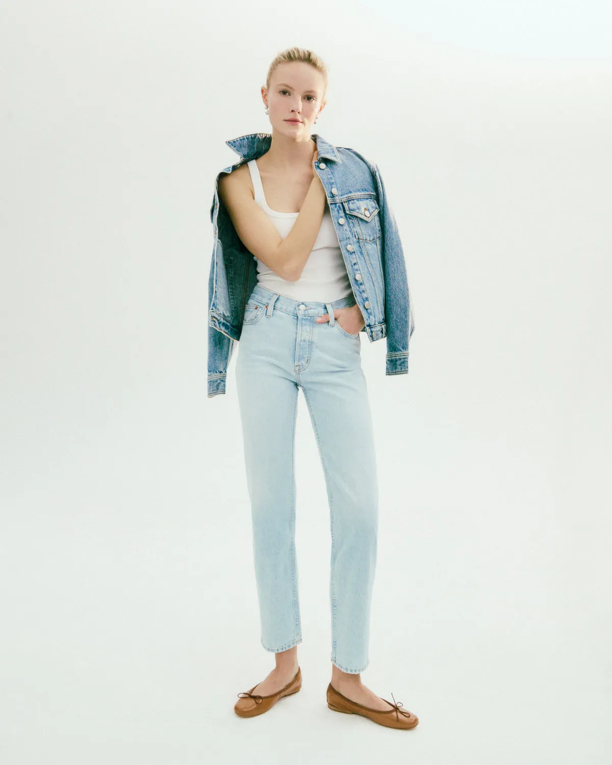 Jane Mid Rise Straight Jean