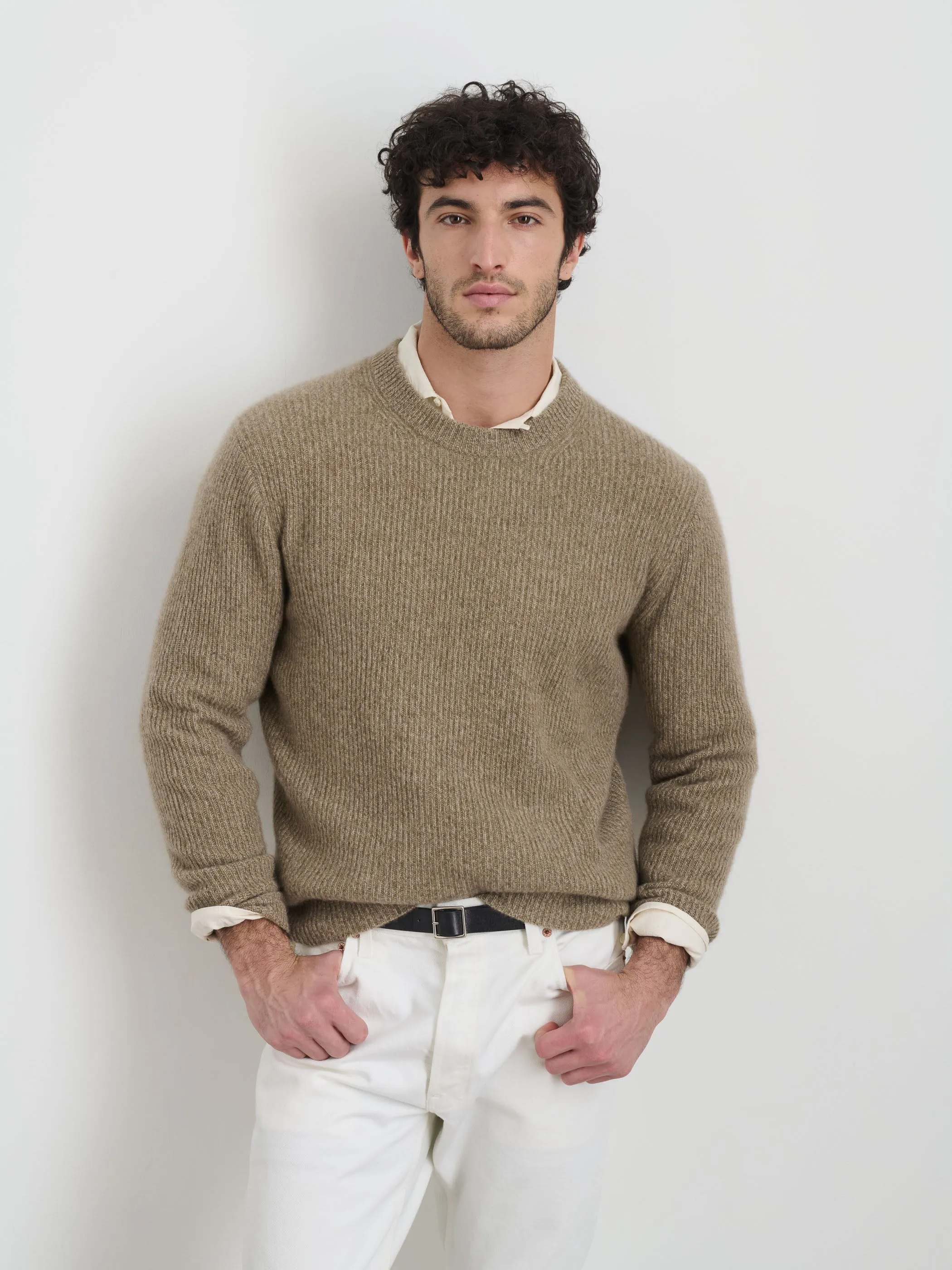 Jordan Cashmere Sweater in  Marled Cashmere